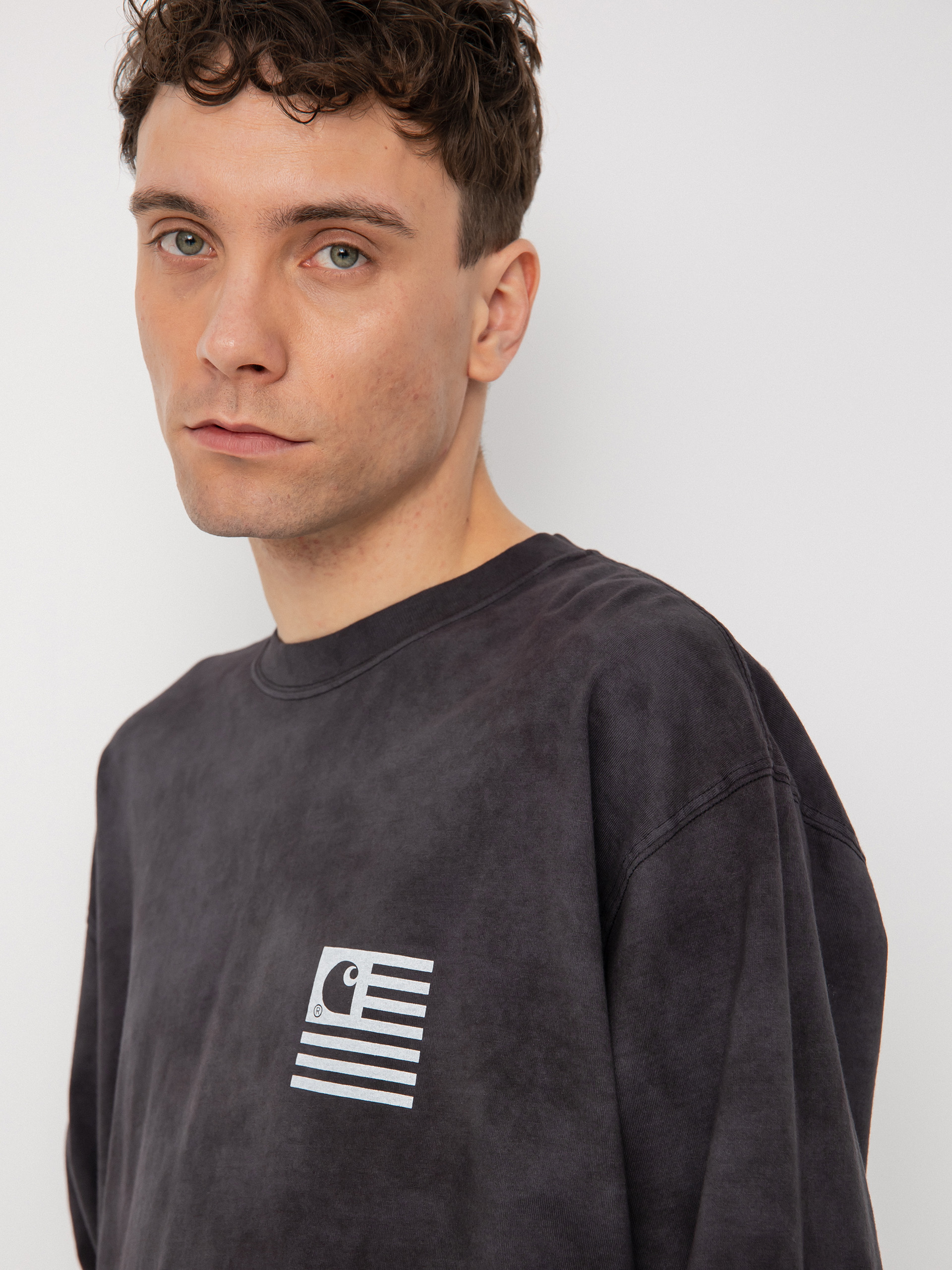 Carhartt WIP Chromo Hosszú ujjú felső (black chromo)