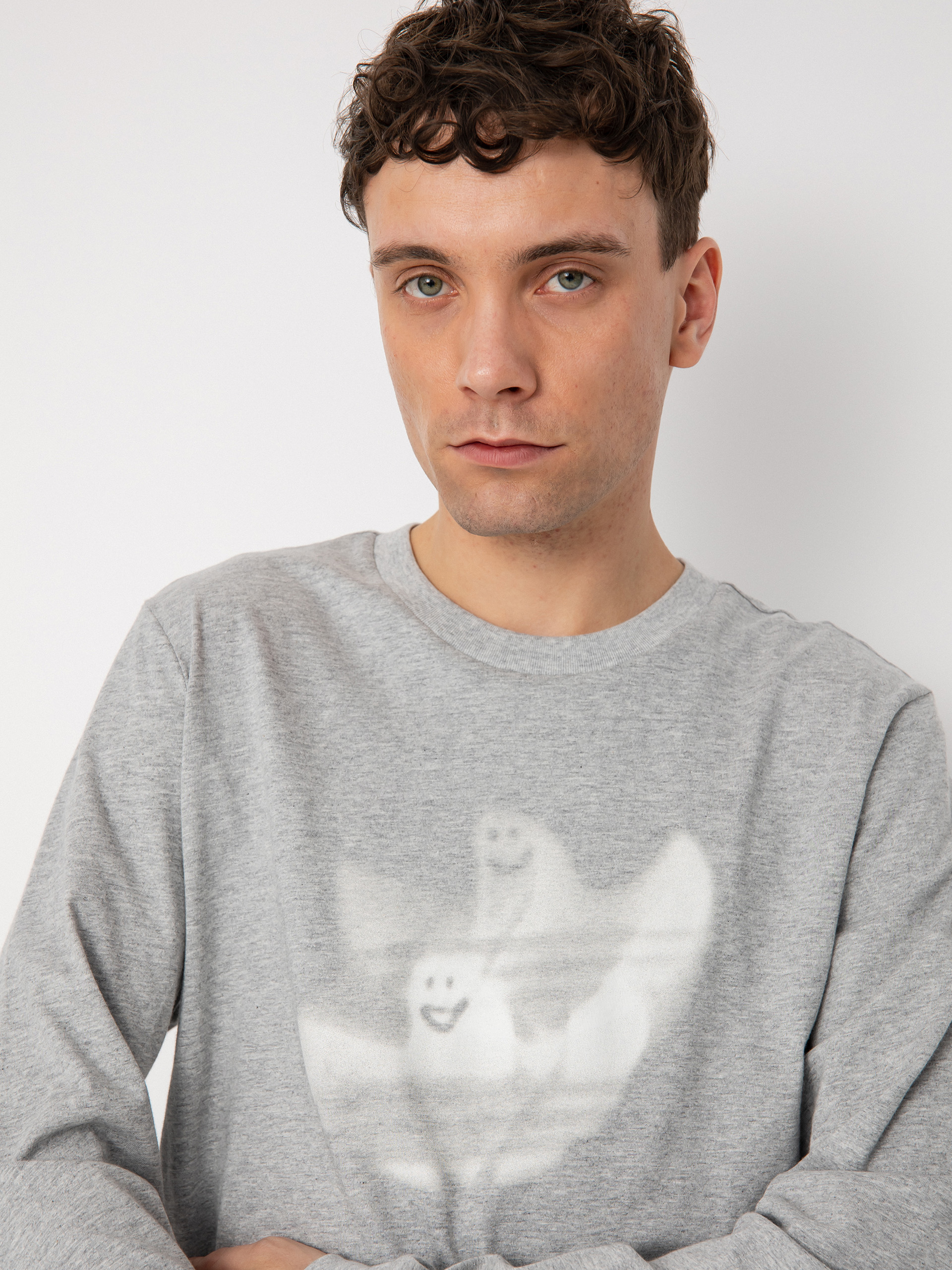 adidas Shmoo Logo Hosszú ujjú felső (mgreyh/cwhite)