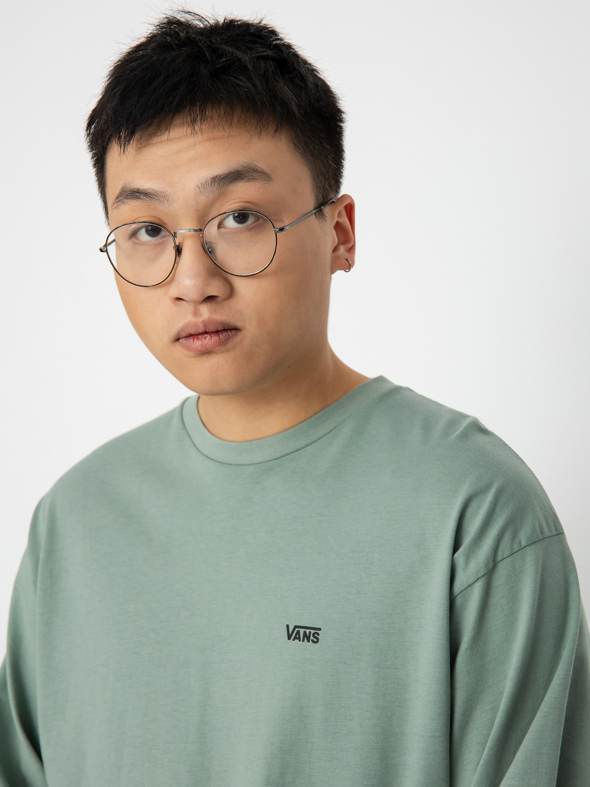 Vans Left Chest Hit Hosszú ujjú felső (chinois green/black)