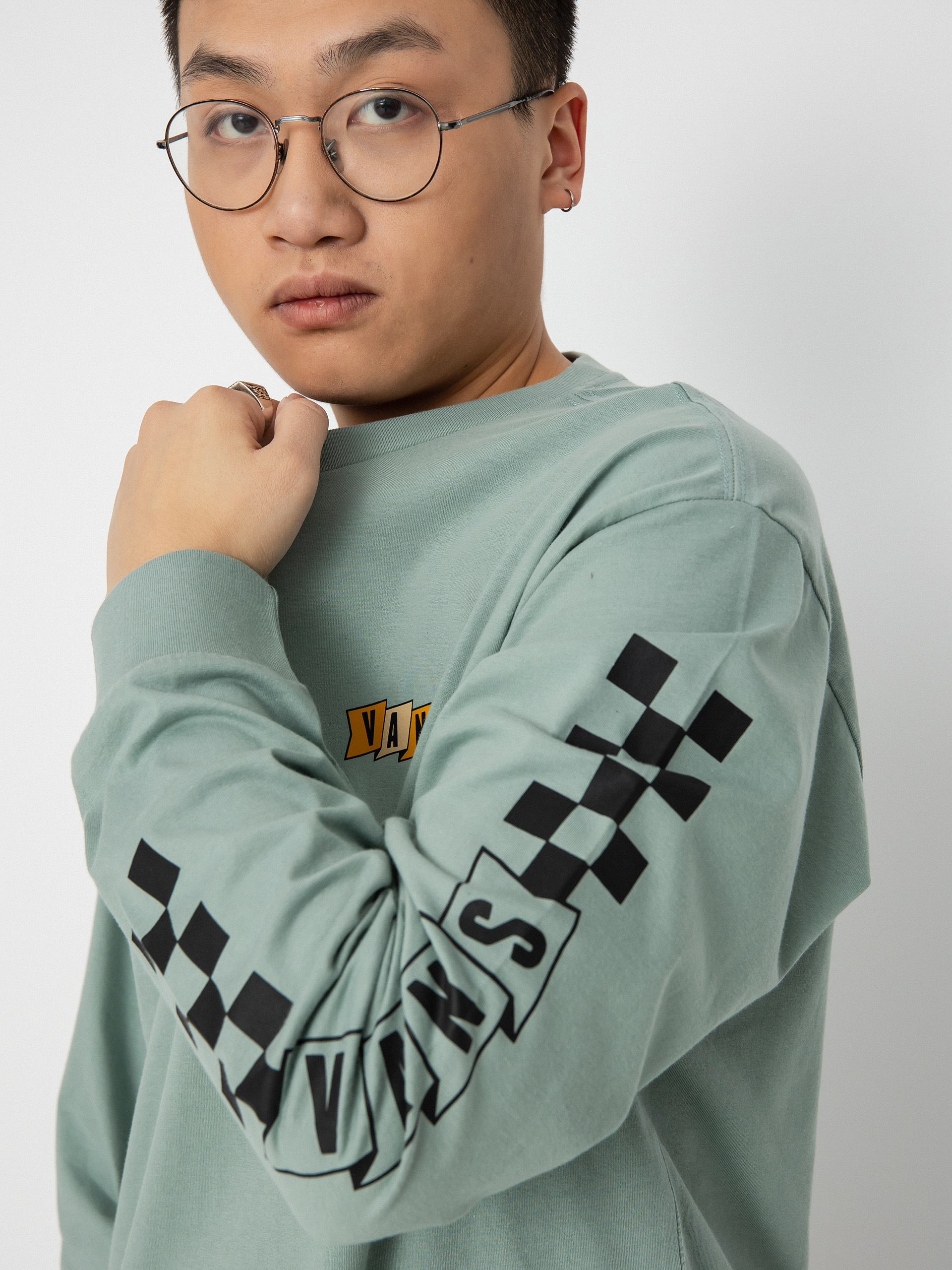 Vans Banner Logo Hosszú ujjú felső (chinois green)