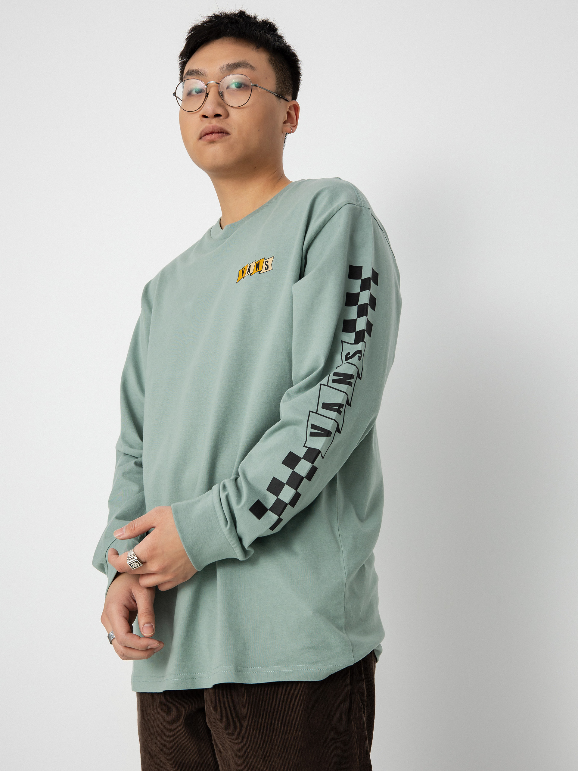 Vans Banner Logo Hosszú ujjú felső (chinois green)