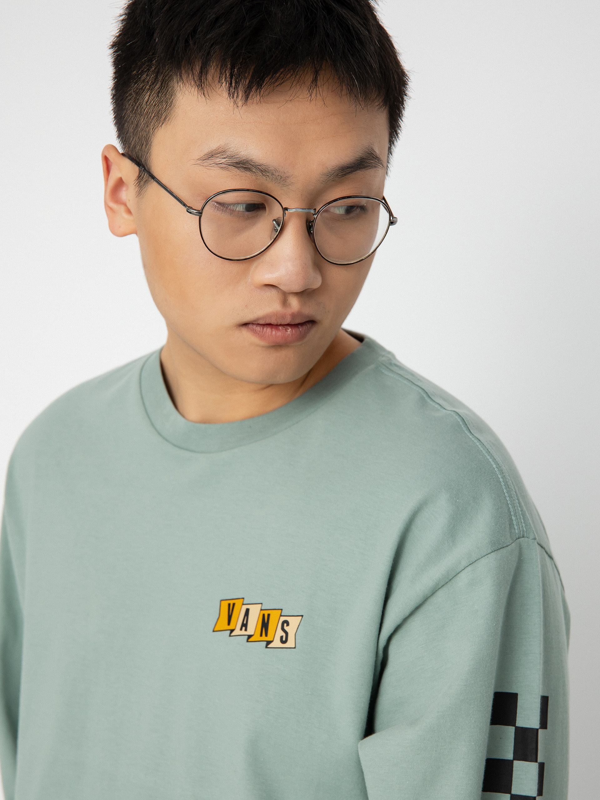 Vans Banner Logo Hosszú ujjú felső (chinois green)