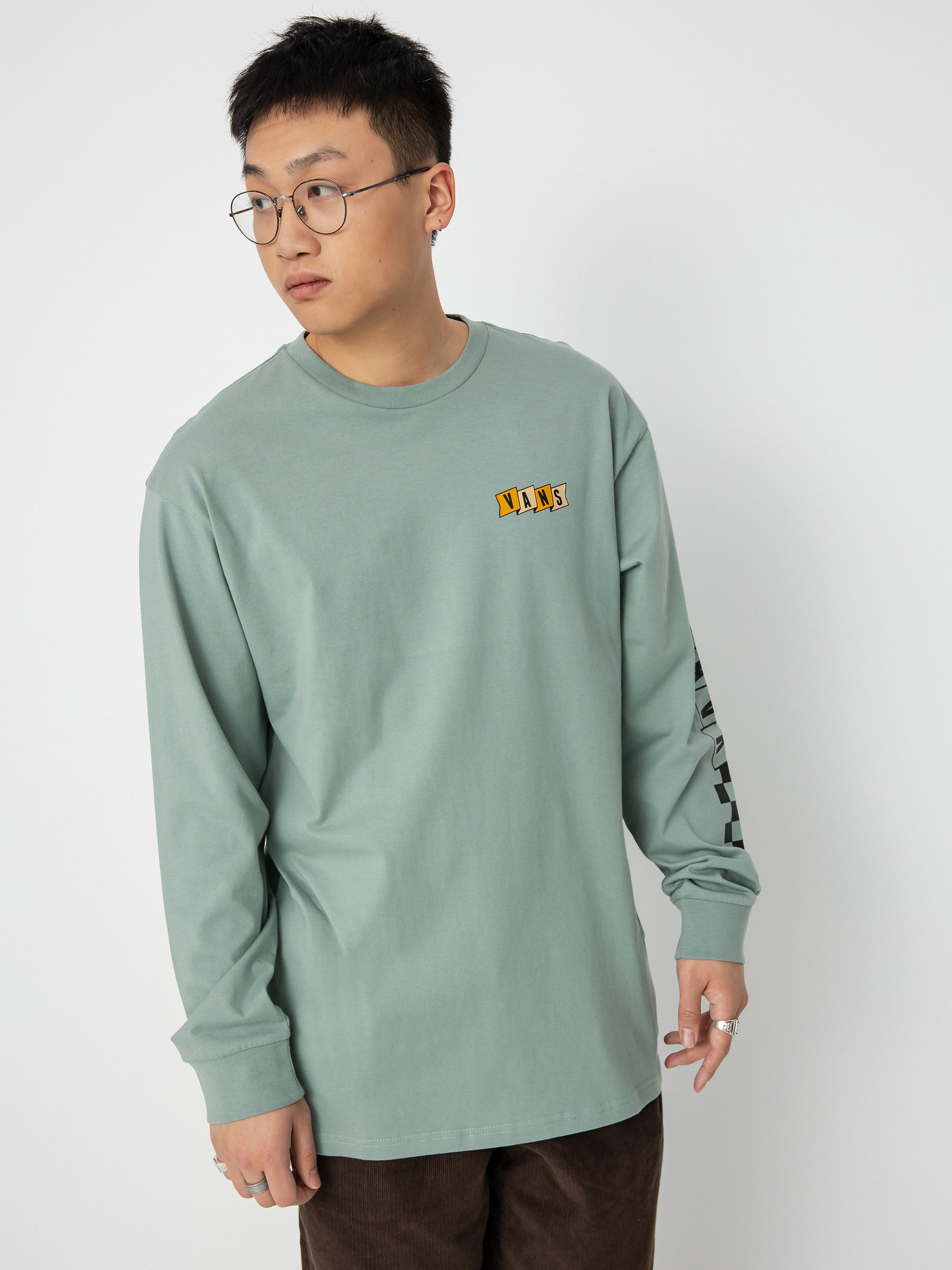 Vans Banner Logo Hosszú ujjú felső (chinois green)