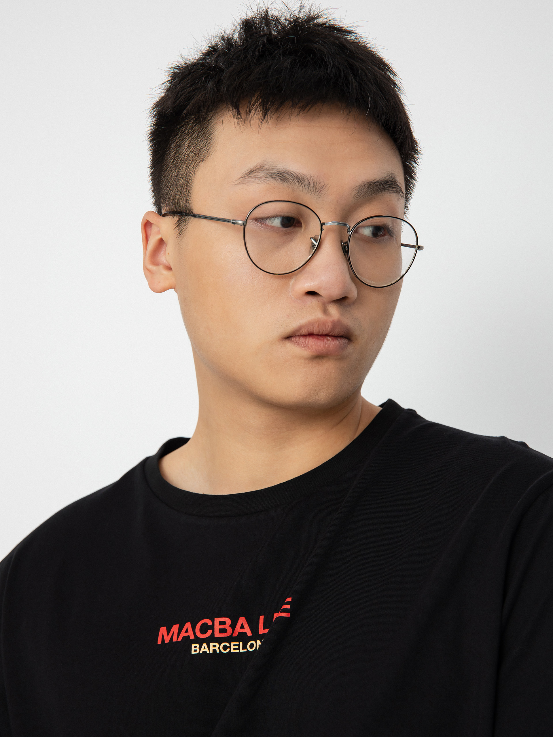 Macba Life Out Line póló (black/red/cream)