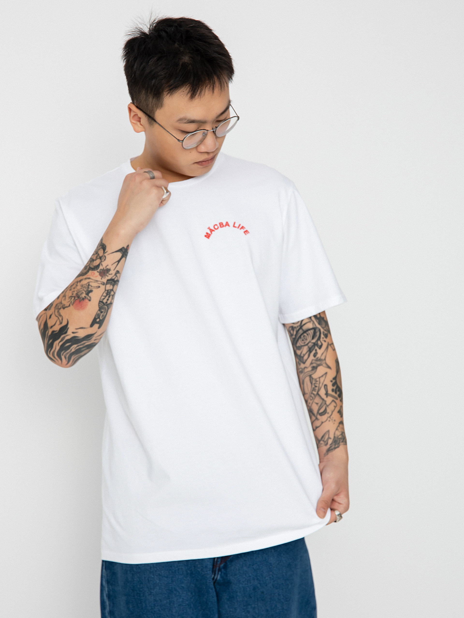 Macba Life Donner póló (white/red)