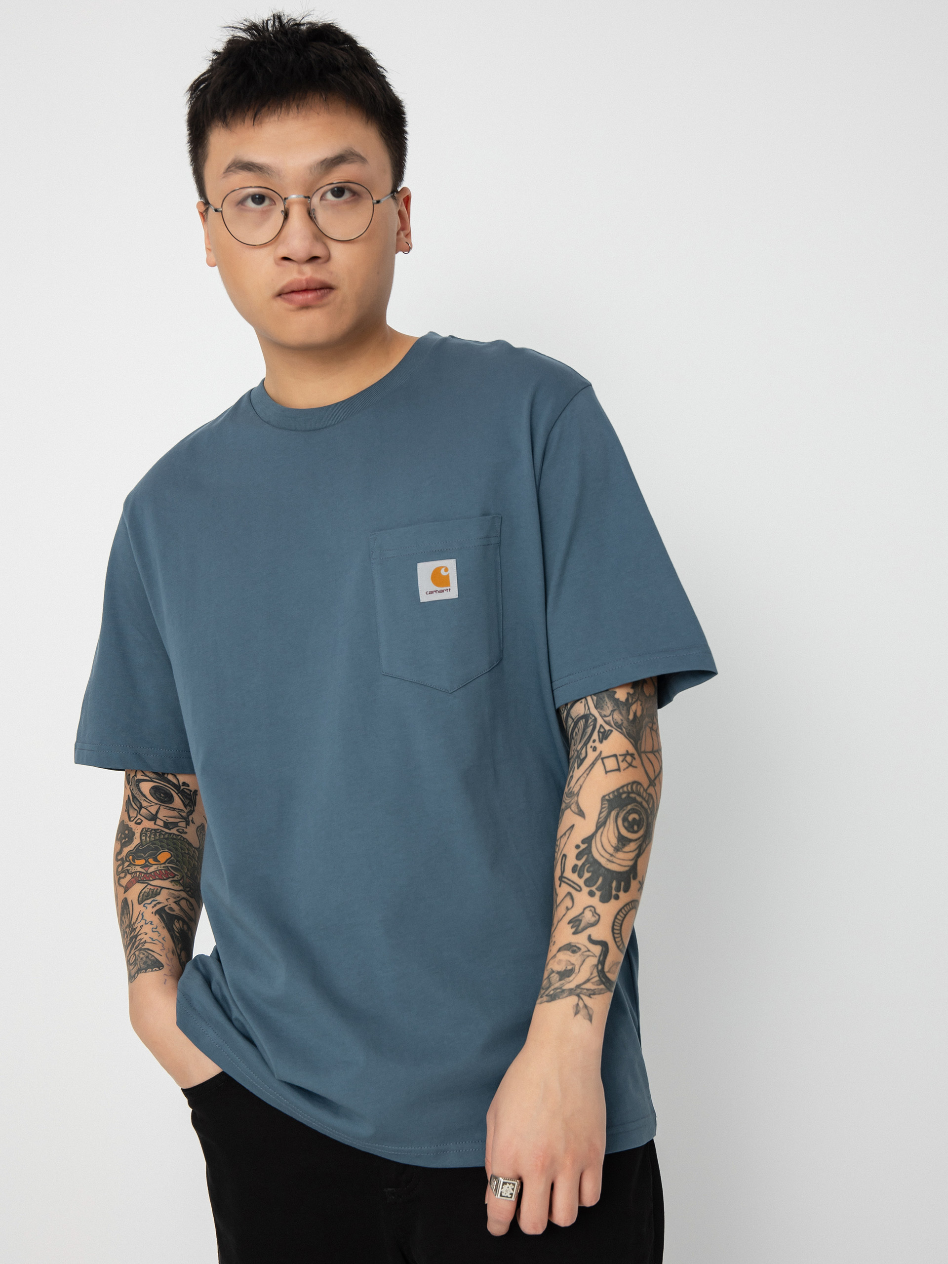 Carhartt WIP Pocket póló (storm blue)