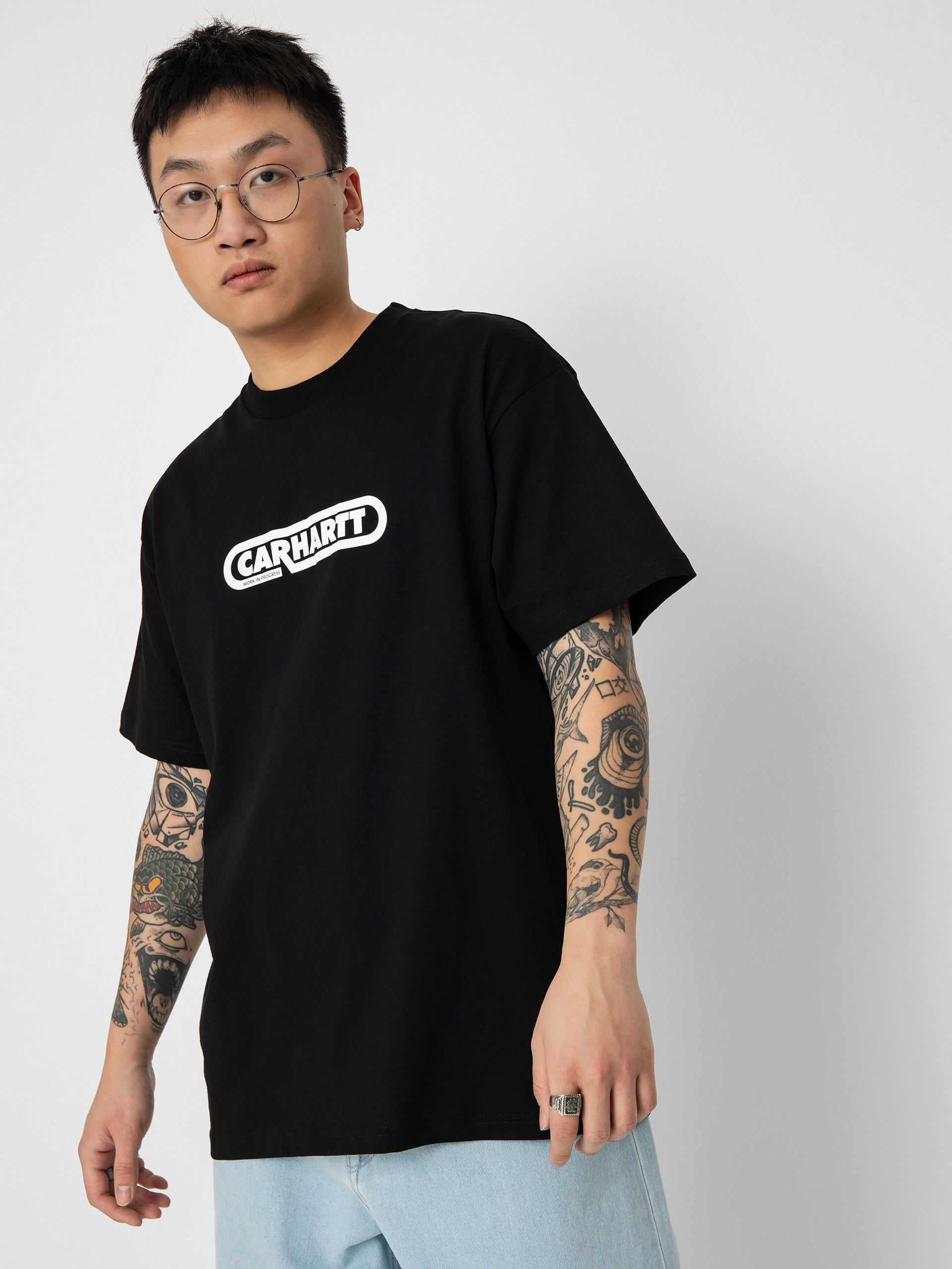 Carhartt WIP Fuse Script póló (black/white)