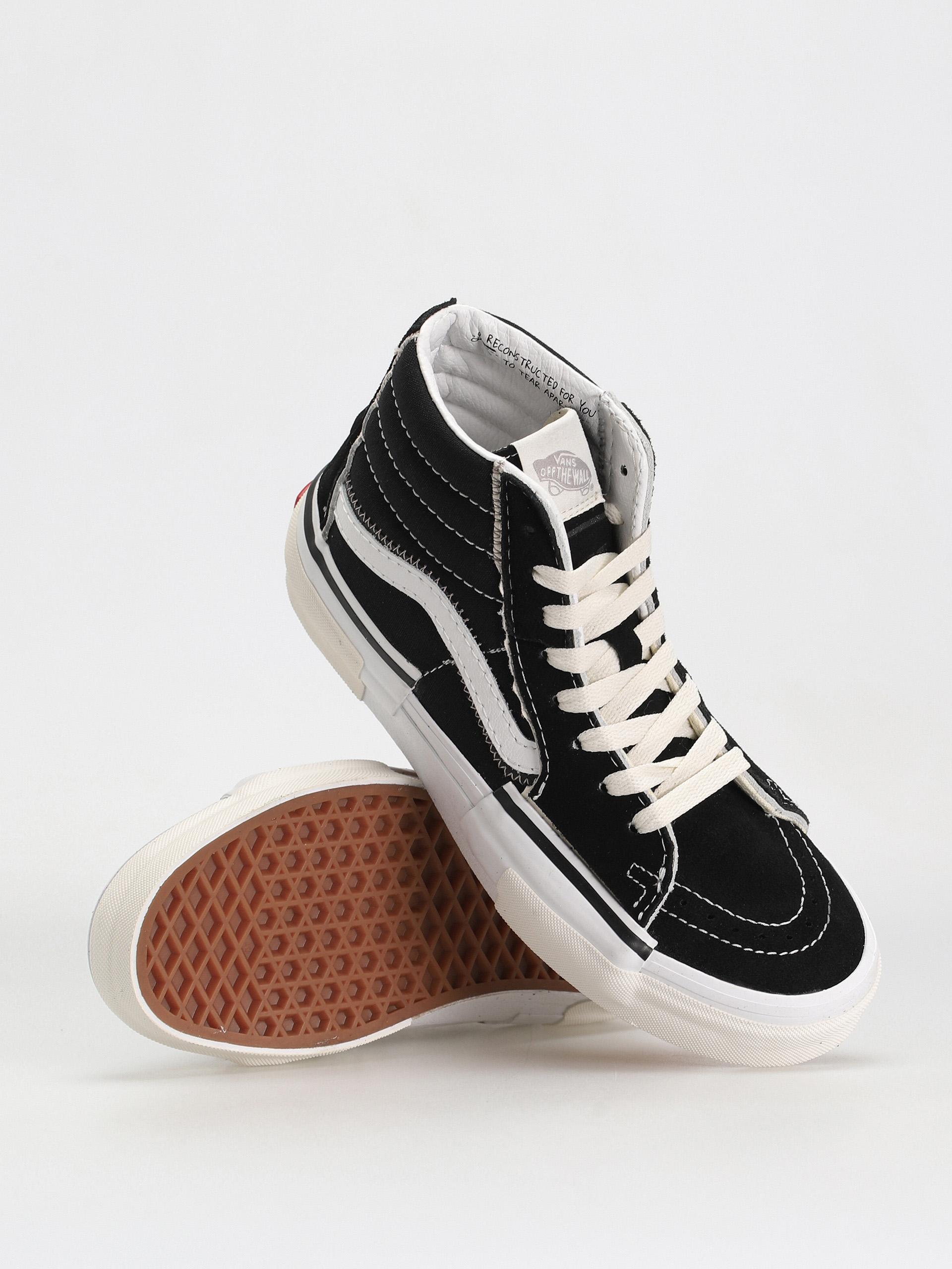 Vans Sk8 Hi Reconstruct Cipők (black/true white)