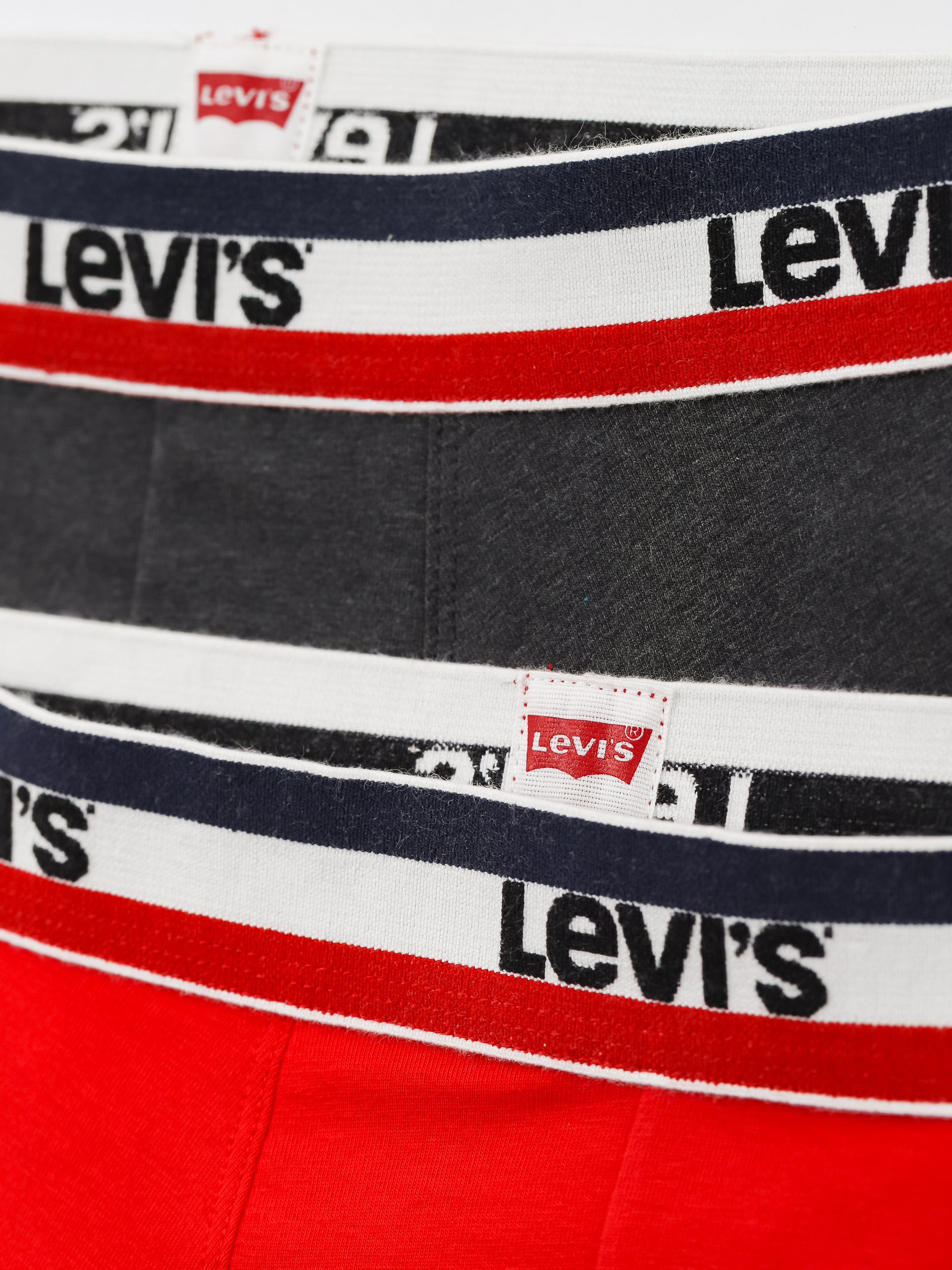 Levi's® Logo Boxer Organic Alsónemű (red/black)