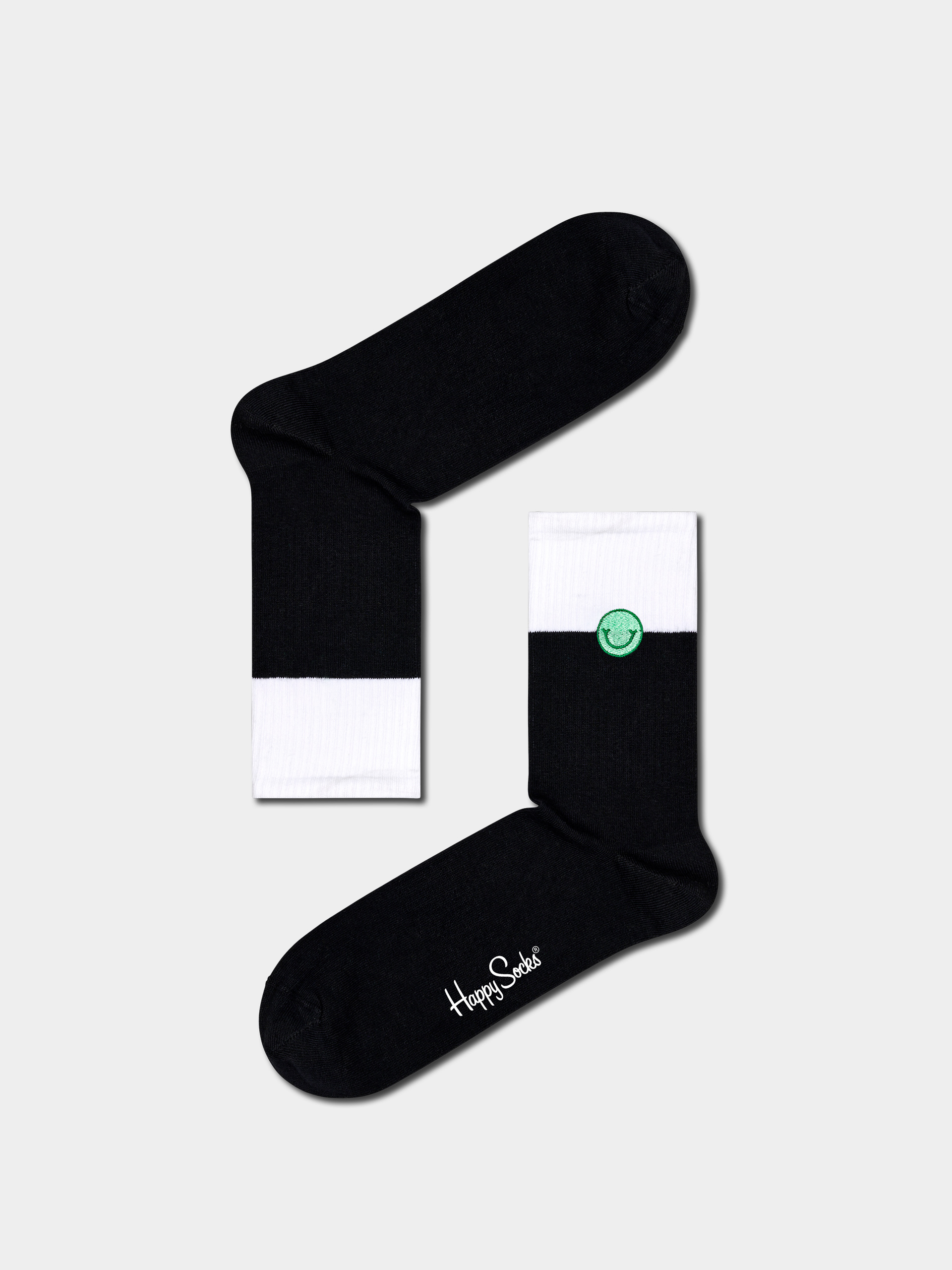 Happy Socks Happy Blocked 3/4 Crew Zokni (black)