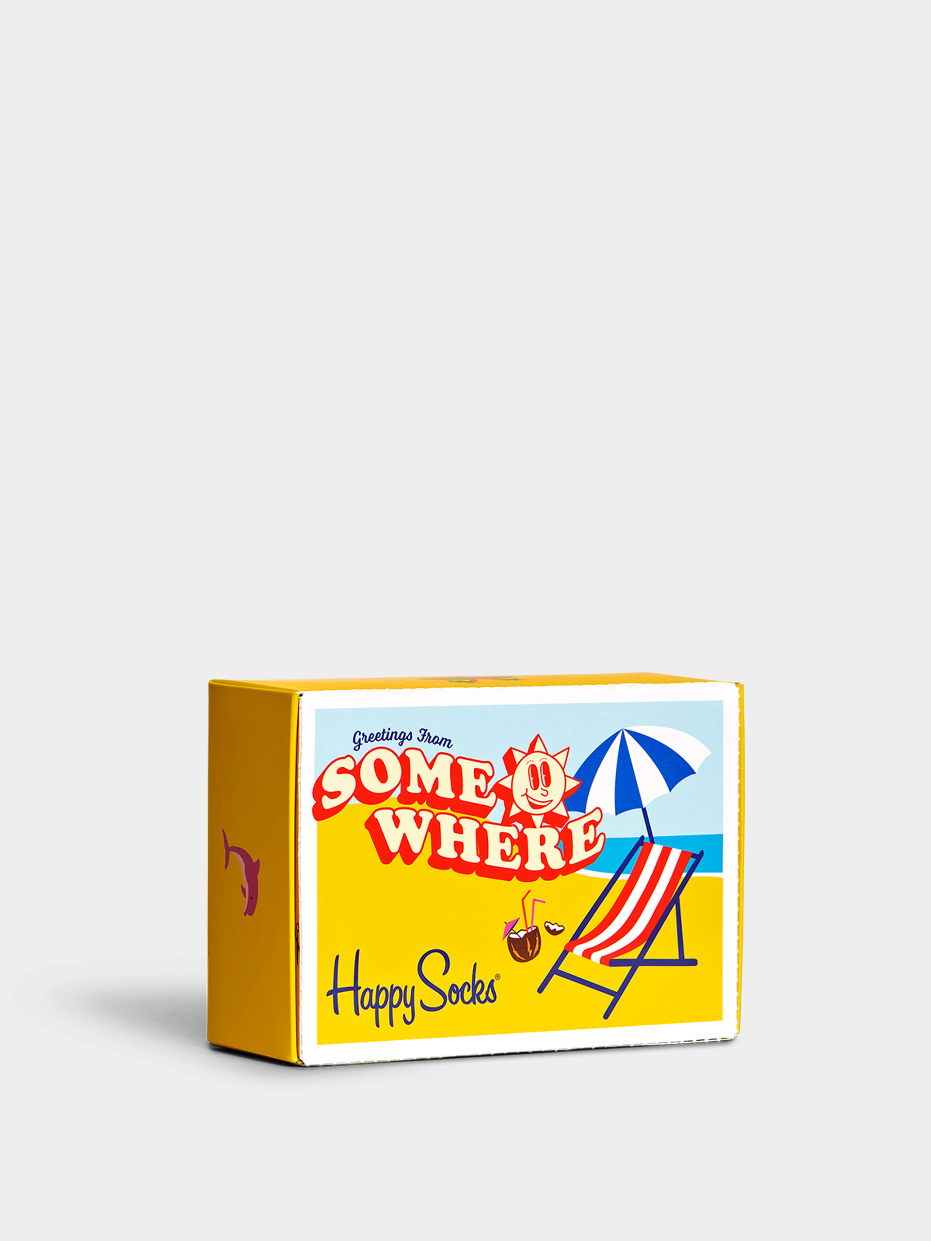 Happy Socks 2 Pack Wish You Were Here Gift Set Zokni (yellow)