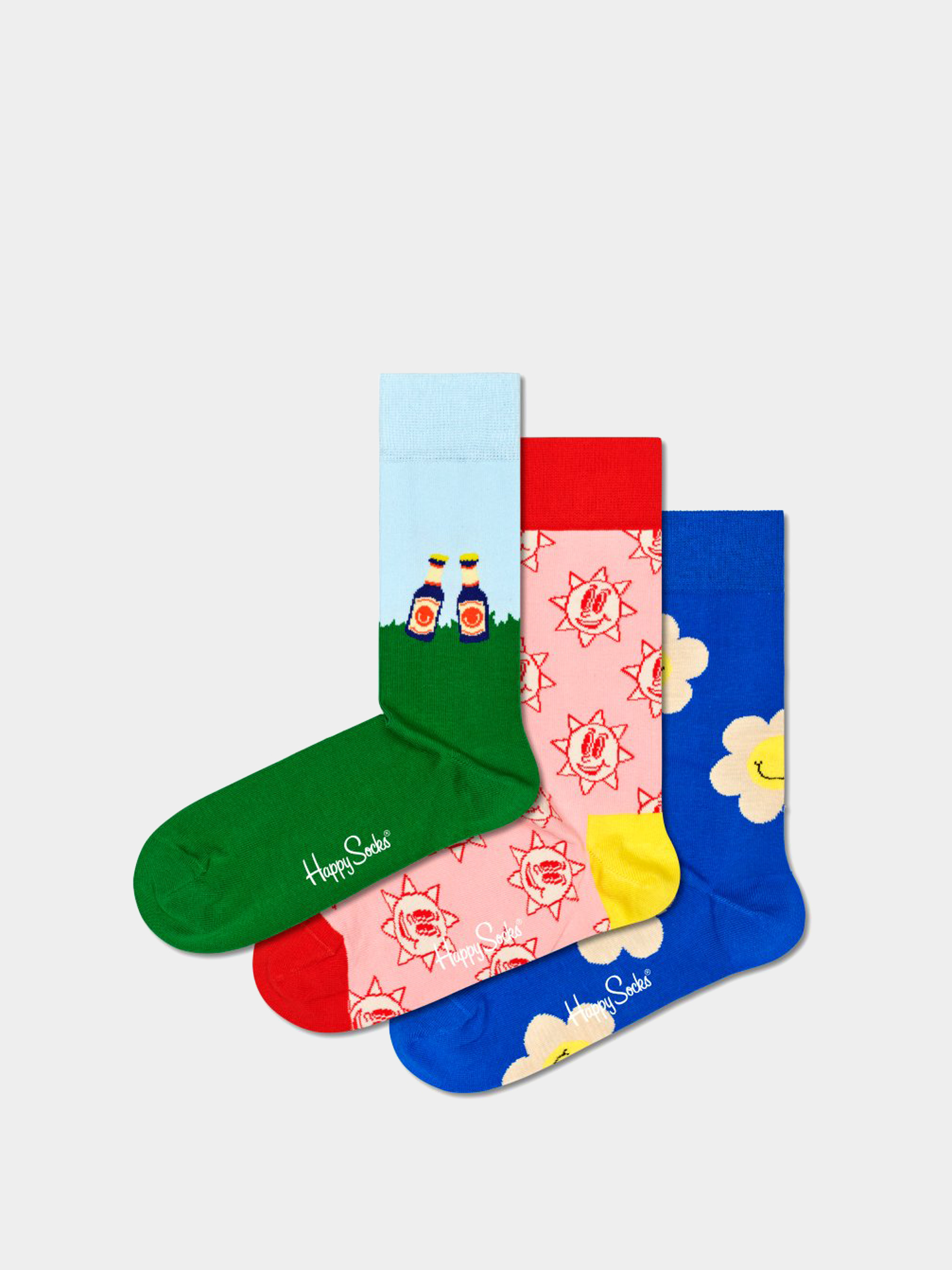 Happy Socks 3 Pack Picnic Time Gift Set Zokni (beige)