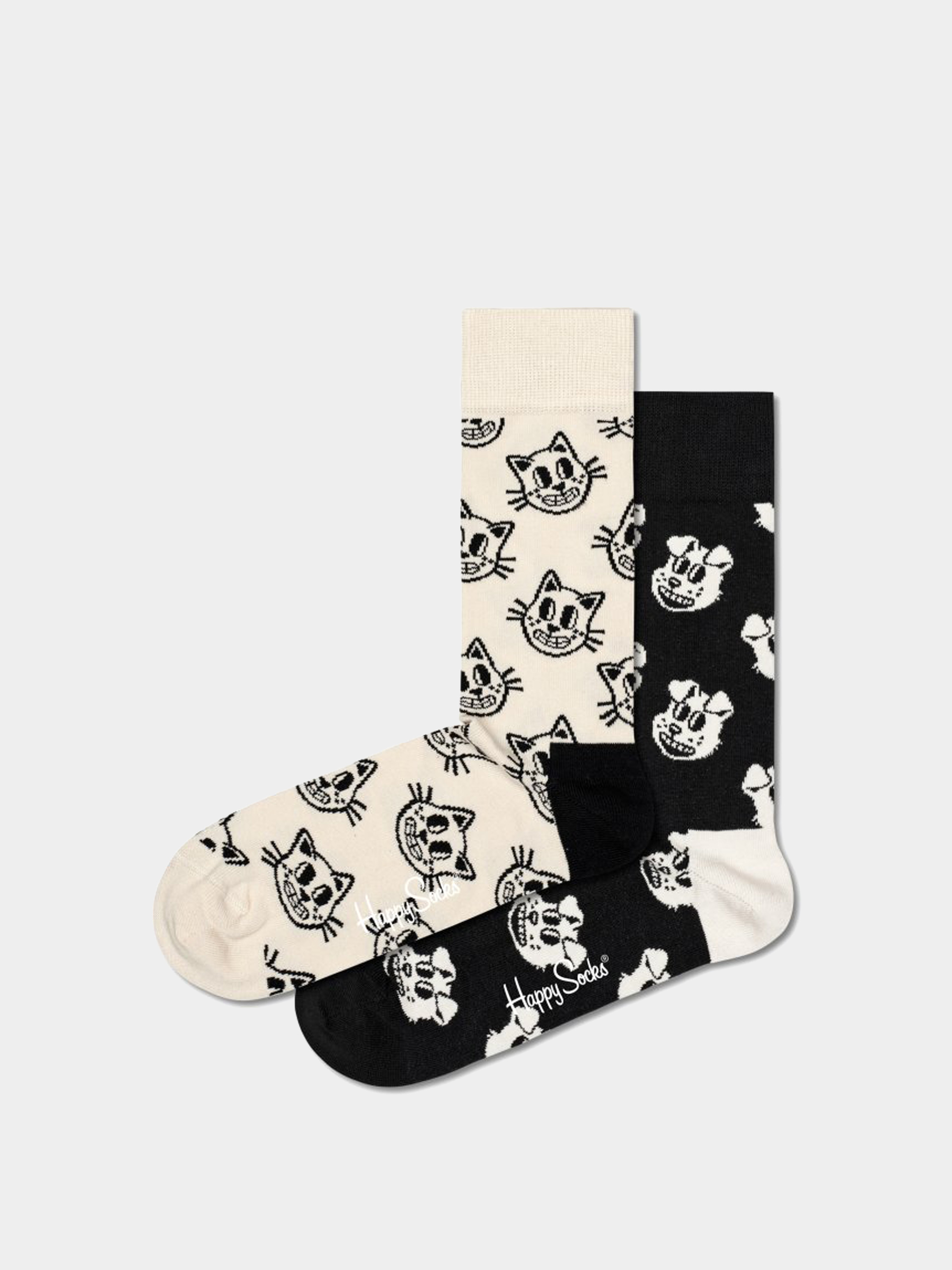 Happy Socks 2 Pack Pets Gift Set Zokni (black)