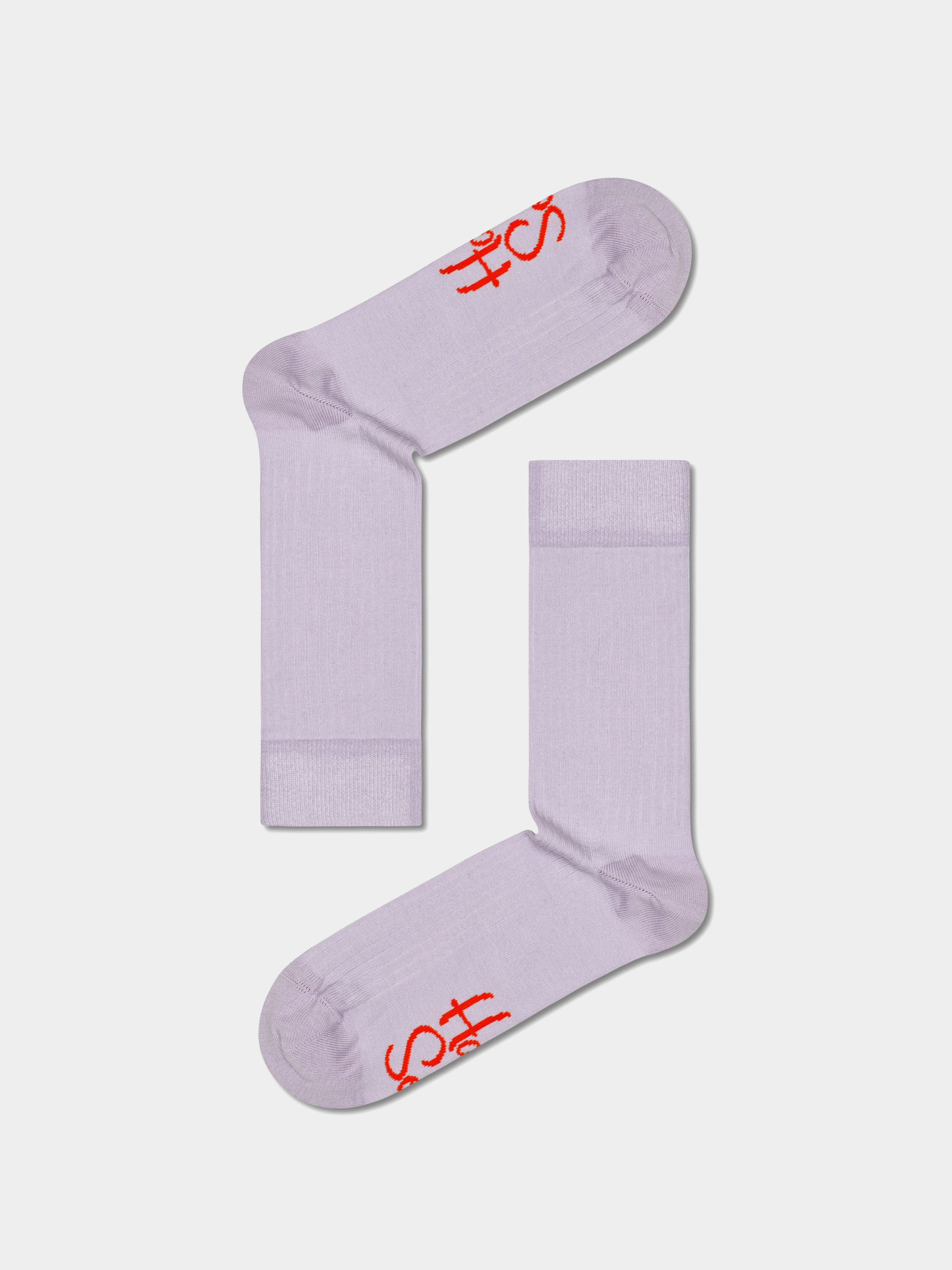 Happy Socks Solid Rib Zokni (light purple)
