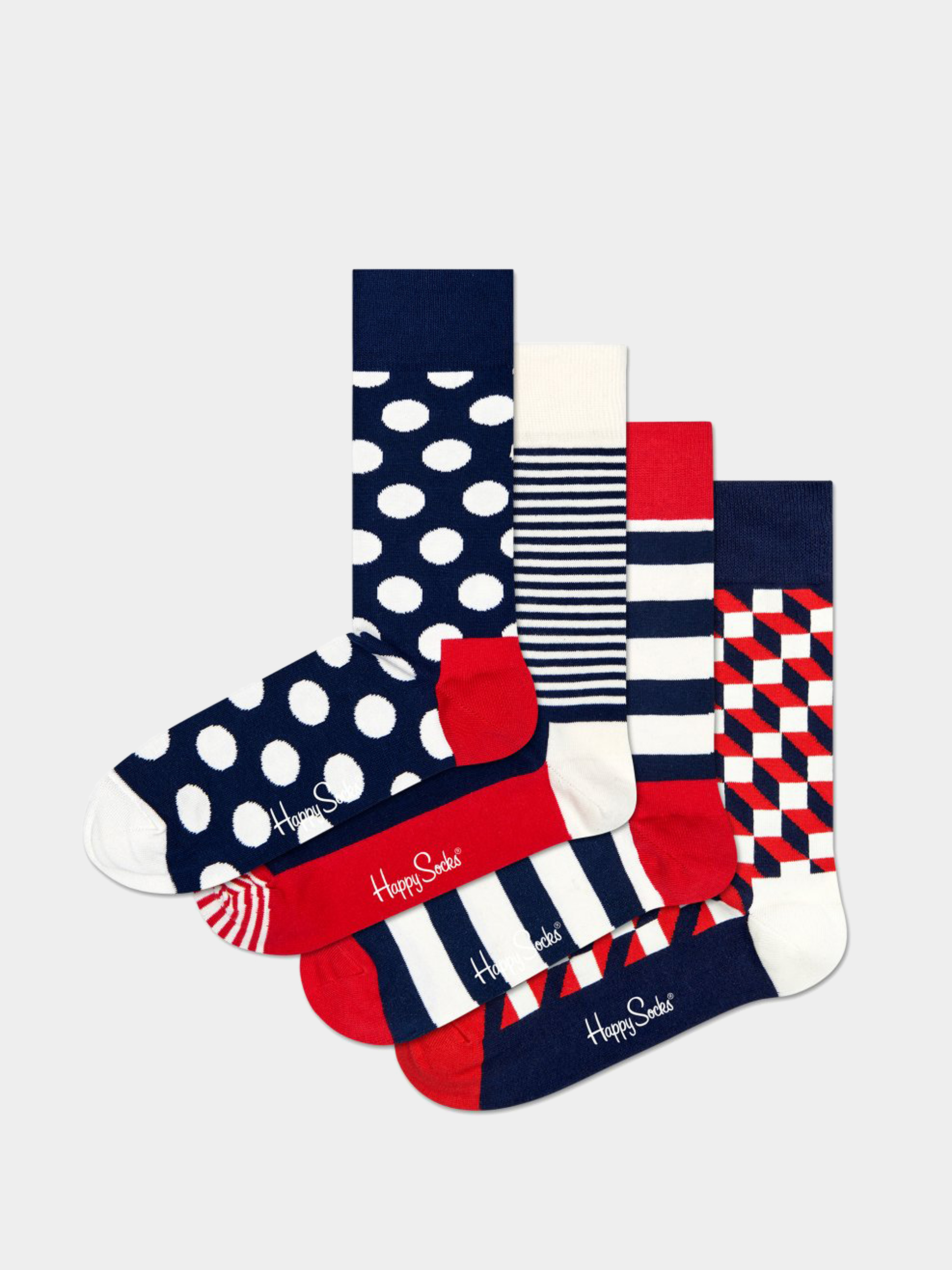 Happy Socks 4 Pack Classic Navy Gift Set Zokni (navy)