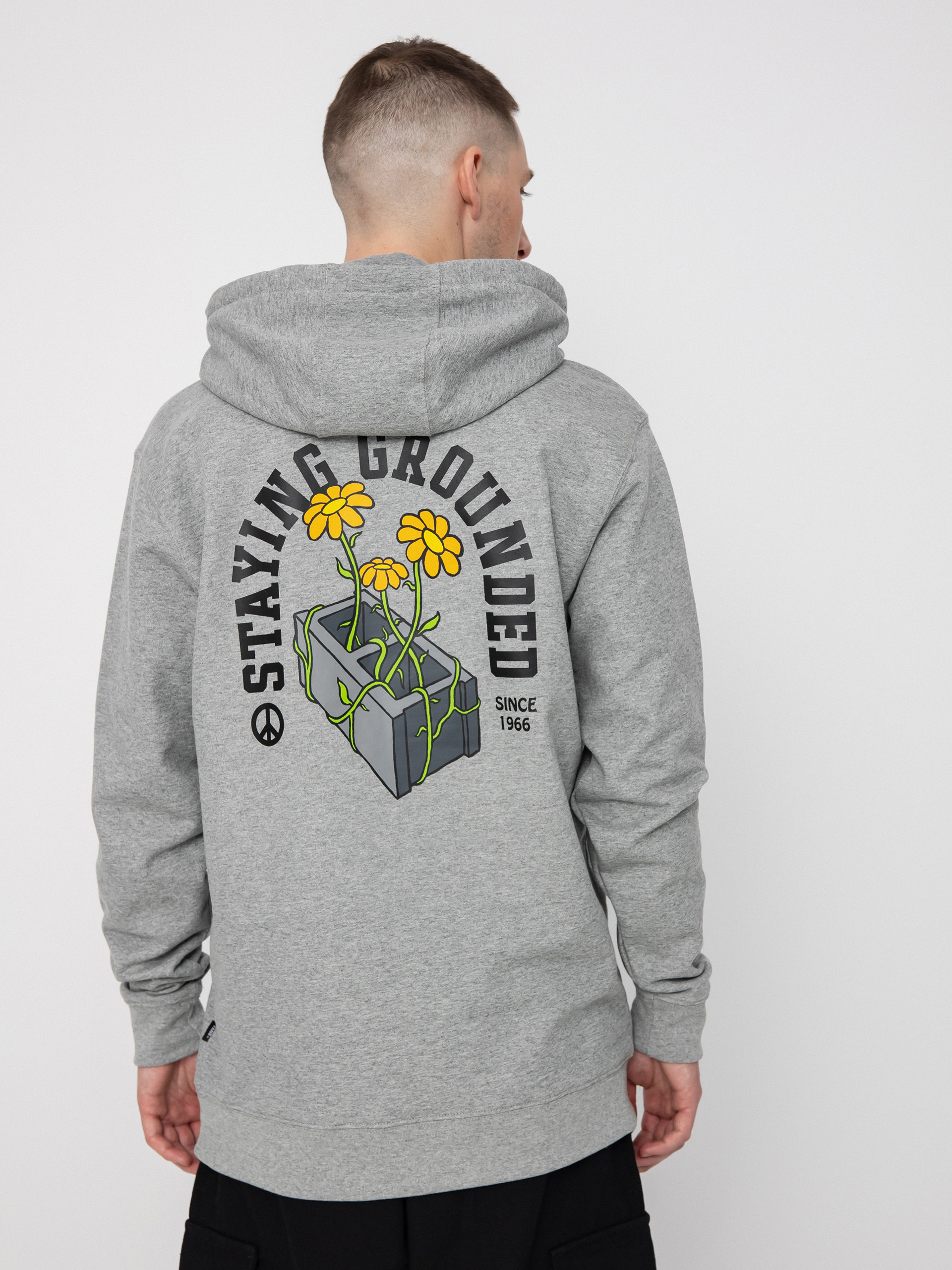 Vans Staying Grounded HD Kapucnis pulóver (cement heather)