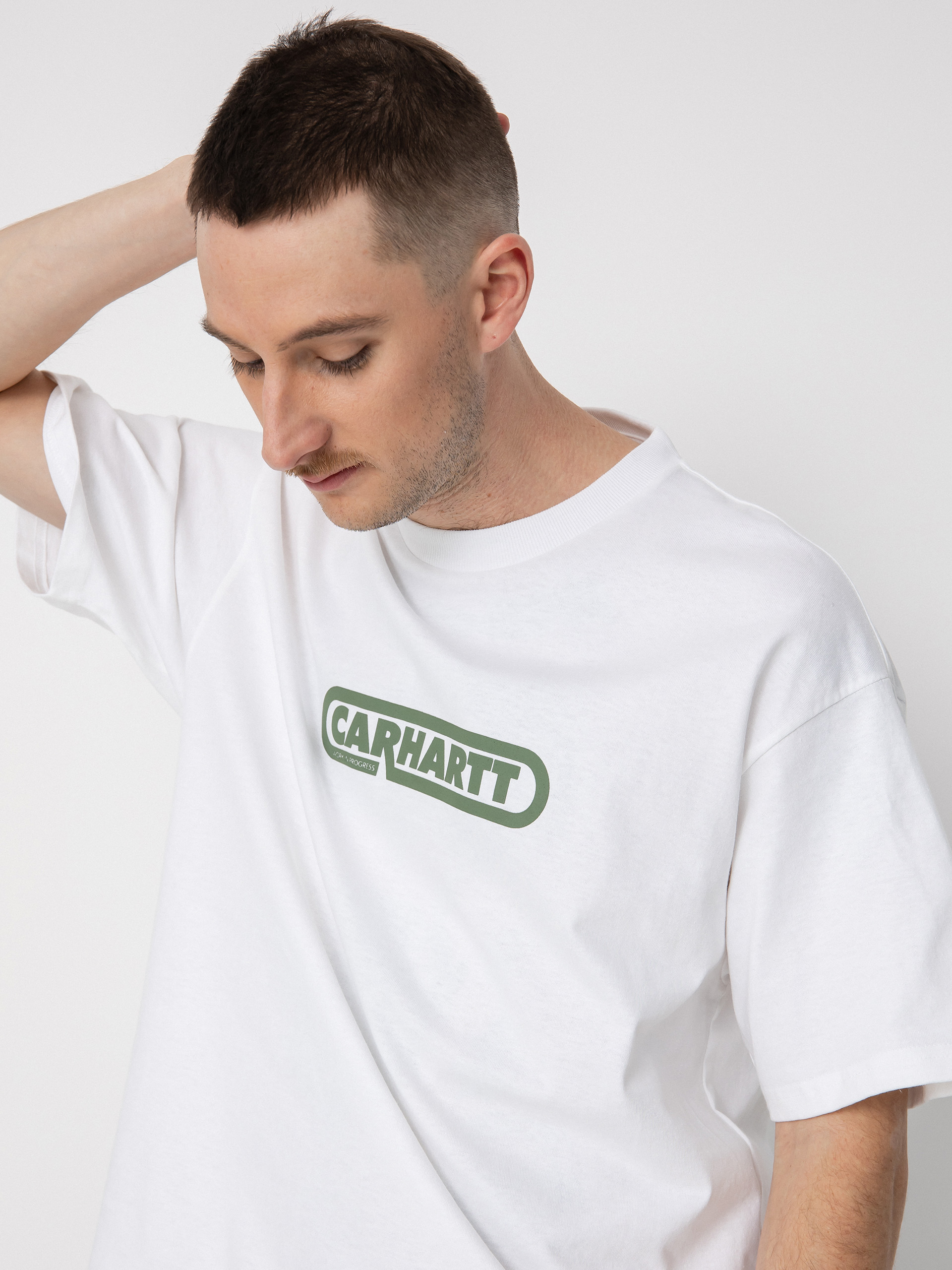 Carhartt WIP Fuse Script póló (white/dollar green)