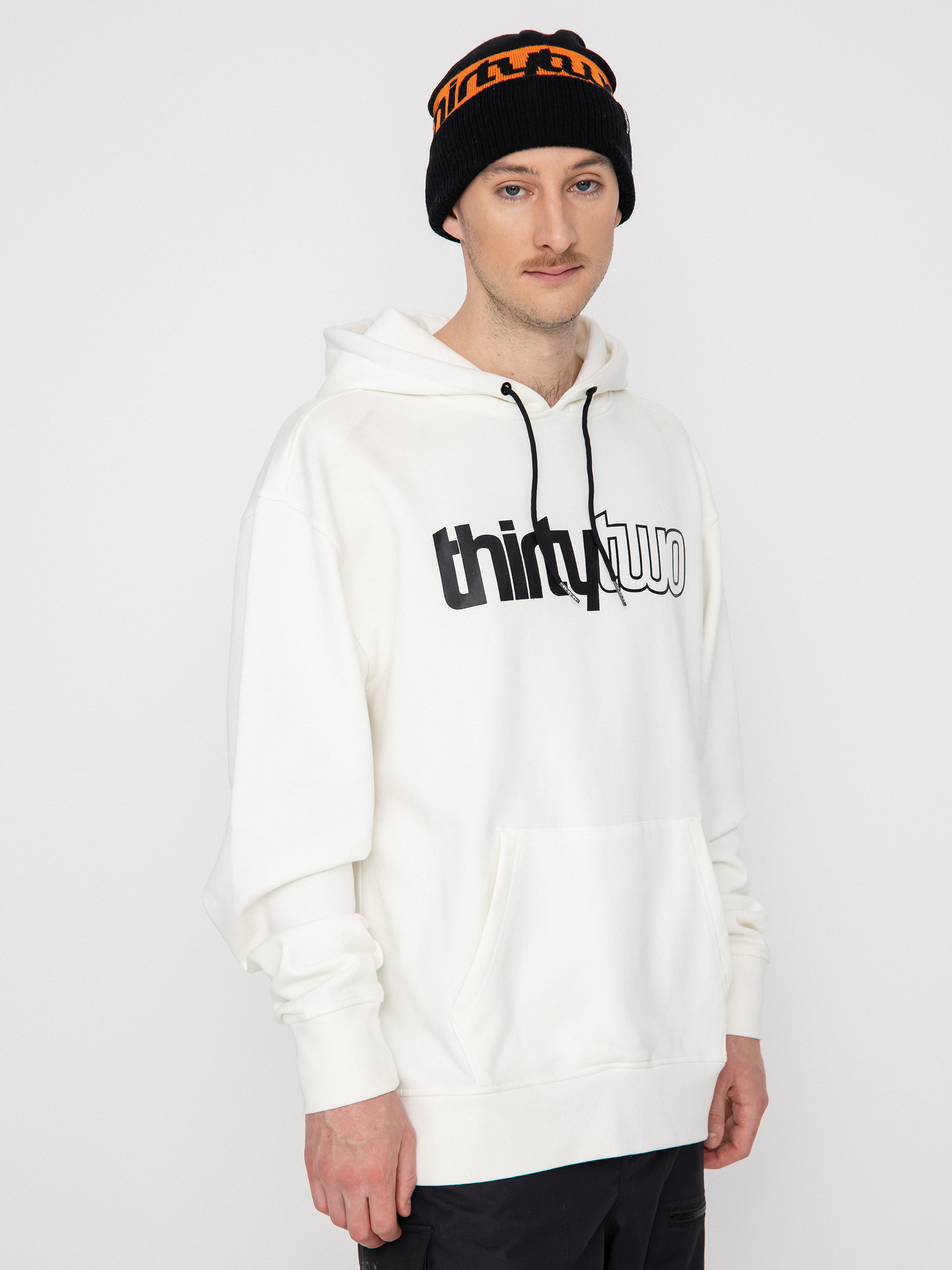 ThirtyTwo Double Basic HD Kapucnis pulóver (white)