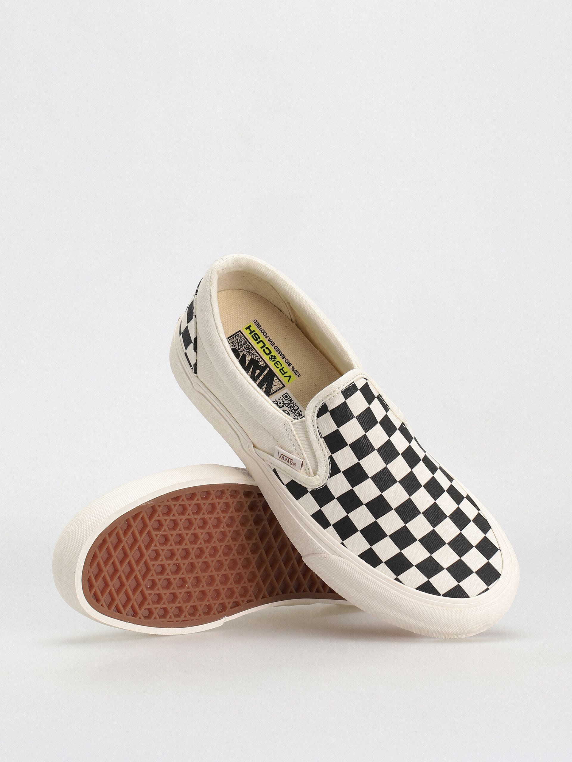 Vans Slip On VR3 Cipők (checkerboard black/marshmallow)
