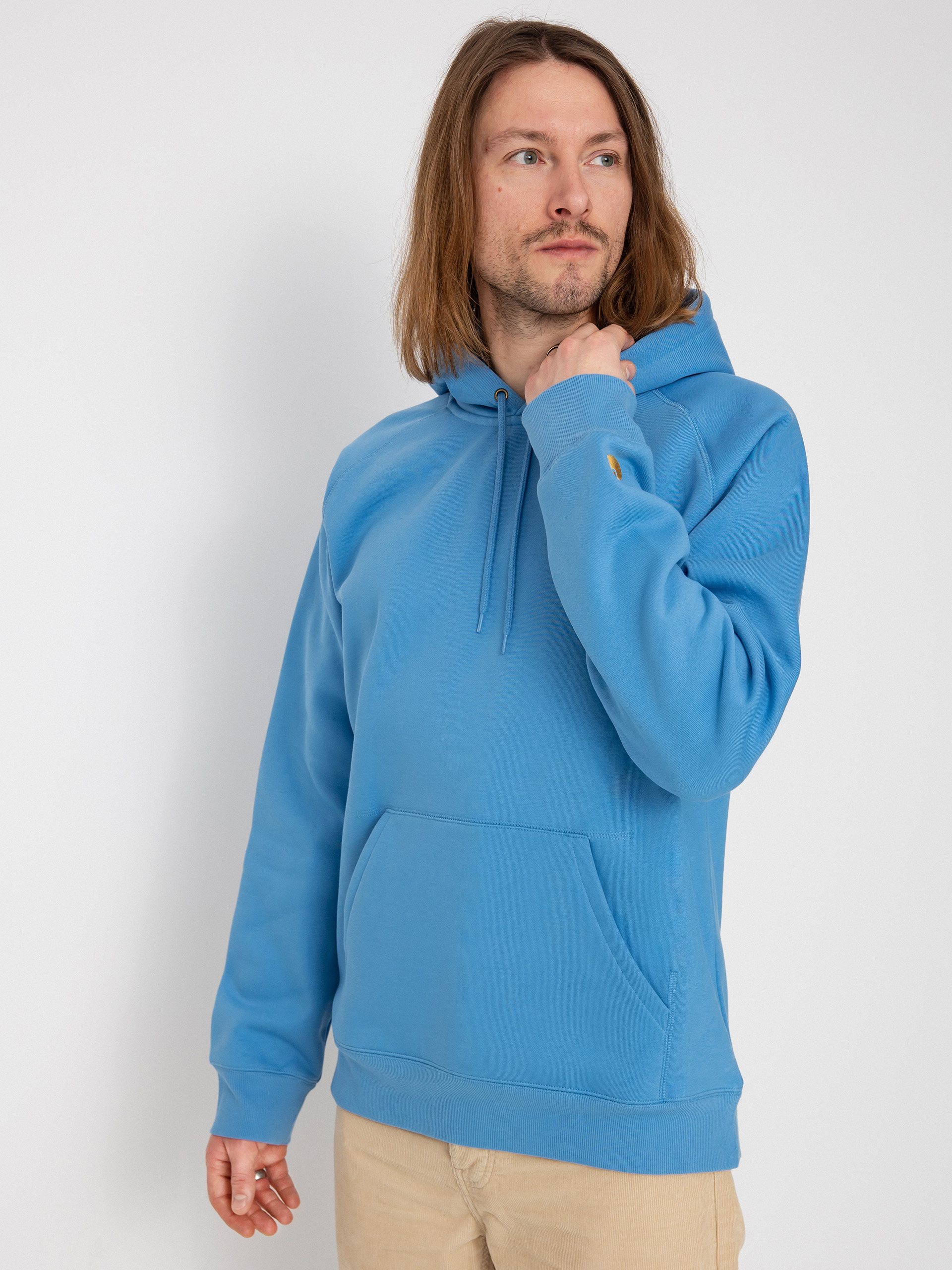 Carhartt WIP Chase HD Kapucnis pulóver (piscine/gold)