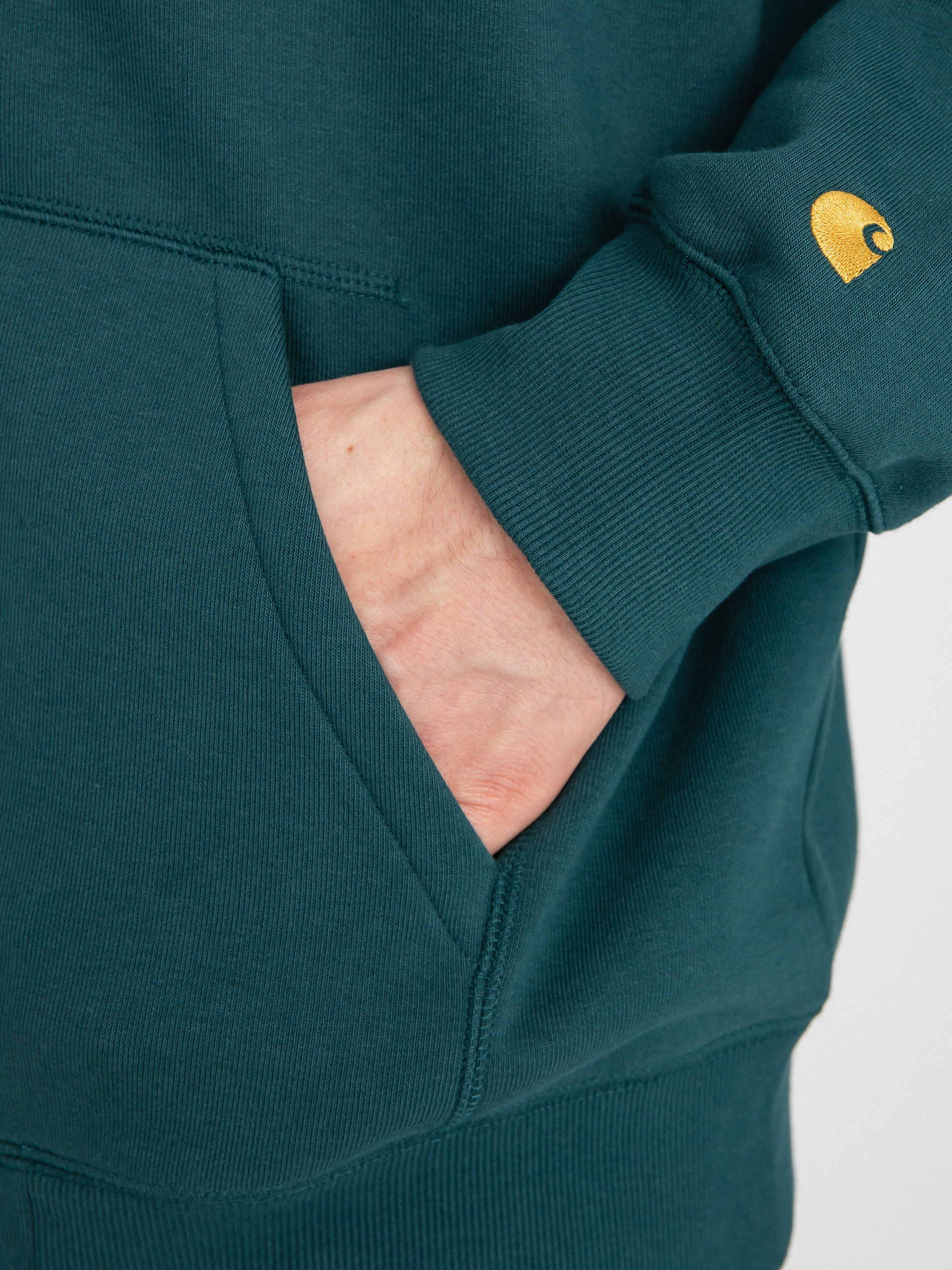 Carhartt WIP Chase ZHD Kapucnis pulóver (botanic/gold)