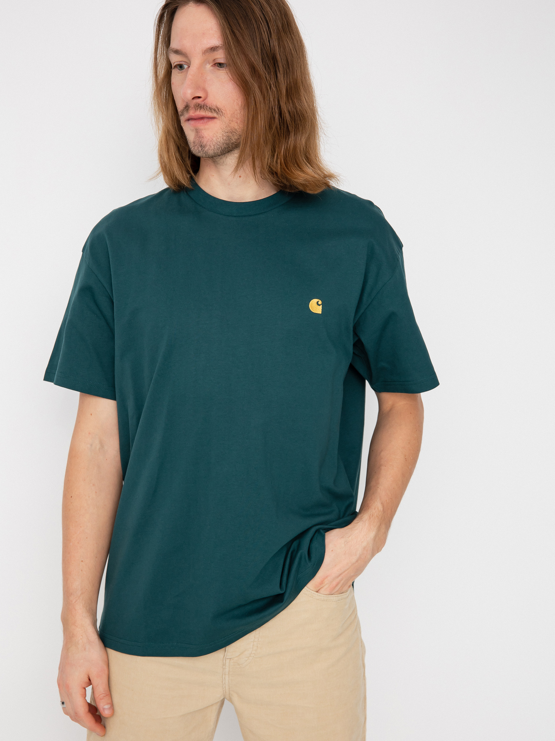Carhartt WIP Chase póló (botanic/gold)