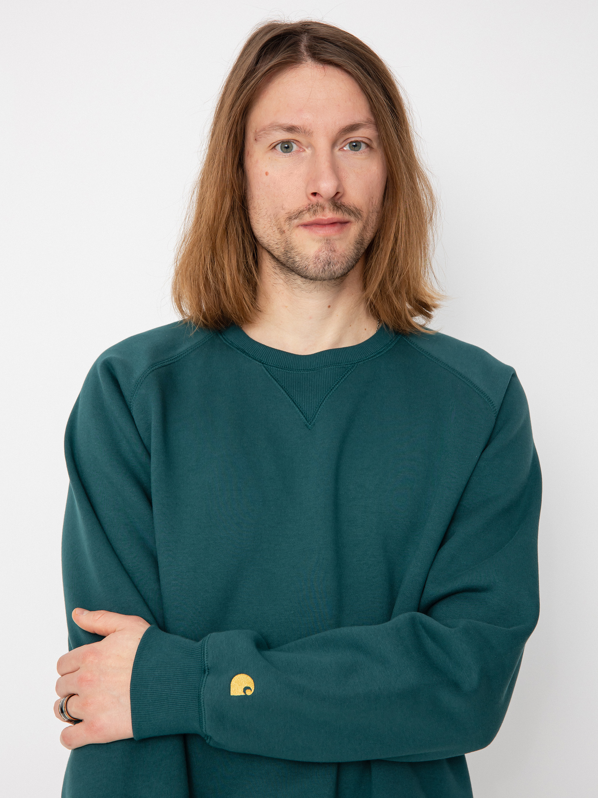 Carhartt WIP Chase Pulóver (botanic/gold)