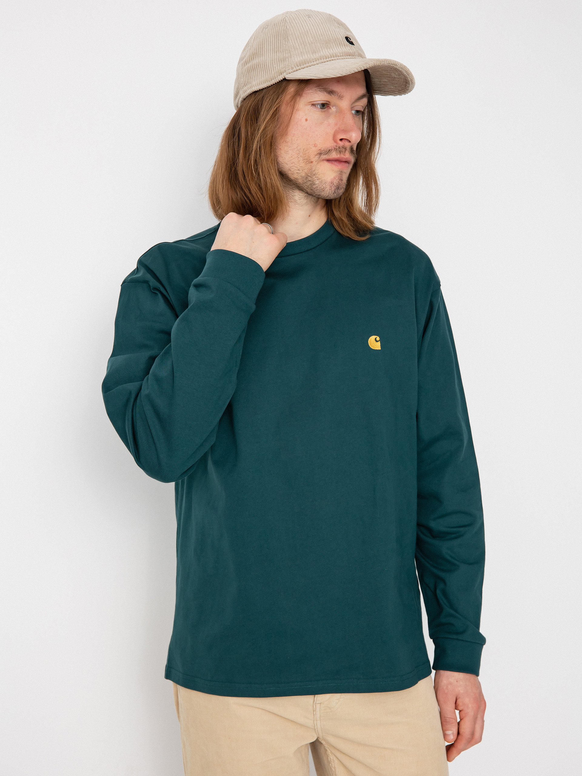 Carhartt WIP Chase Hosszú ujjú felső (botanic/gold)
