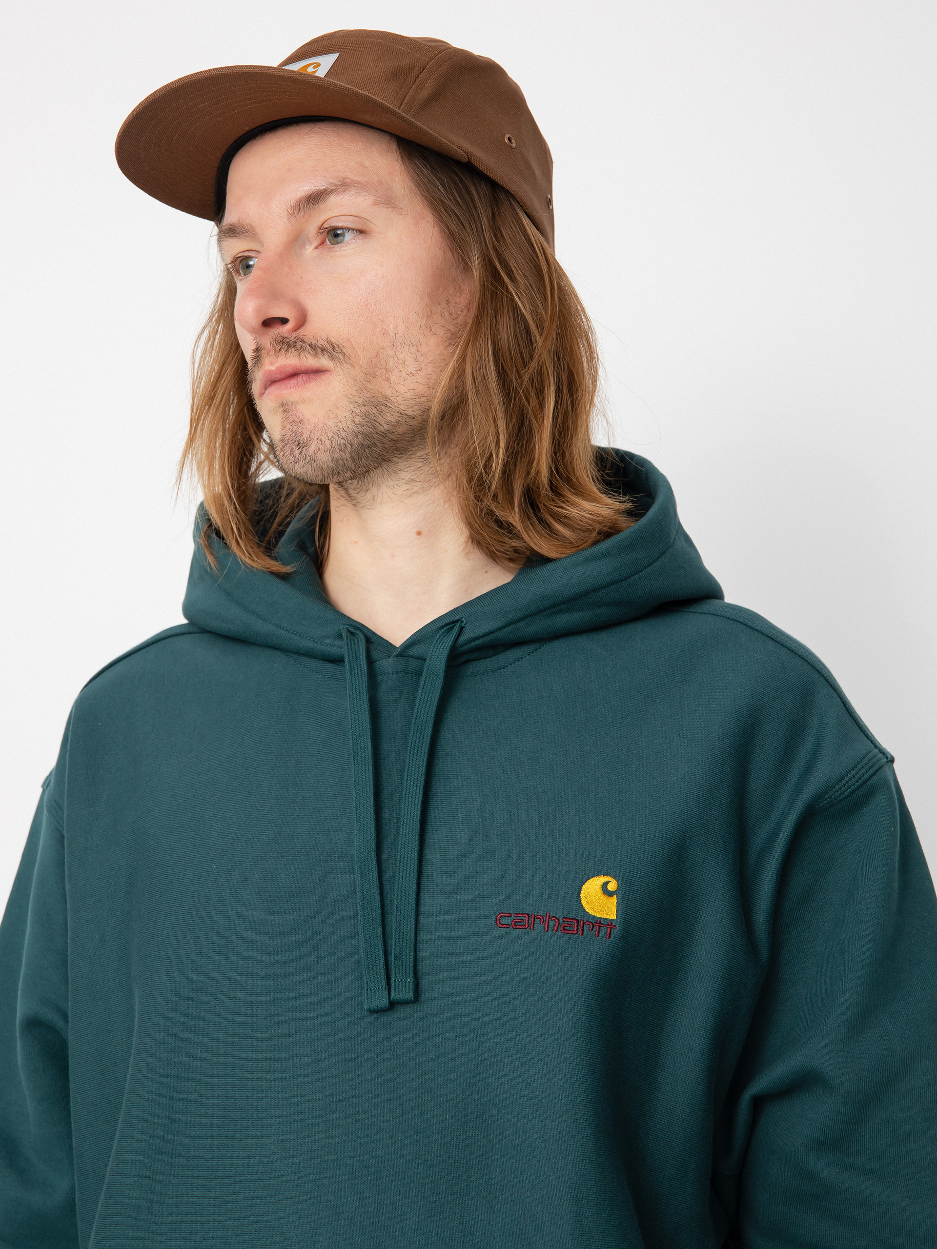 Carhartt WIP American Script HD Kapucnis pulóver (botanic)