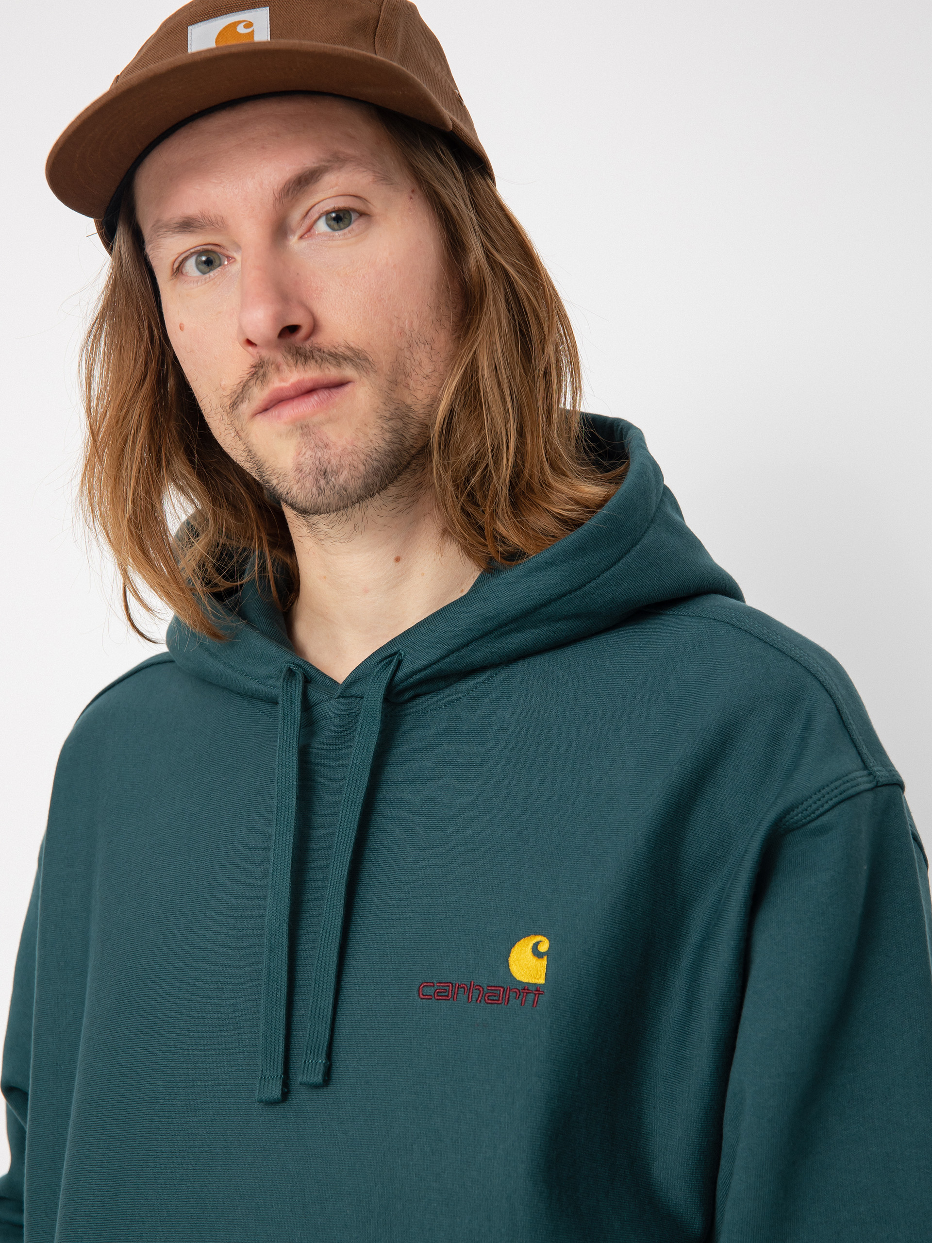 Carhartt WIP American Script HD Kapucnis pulóver (botanic)