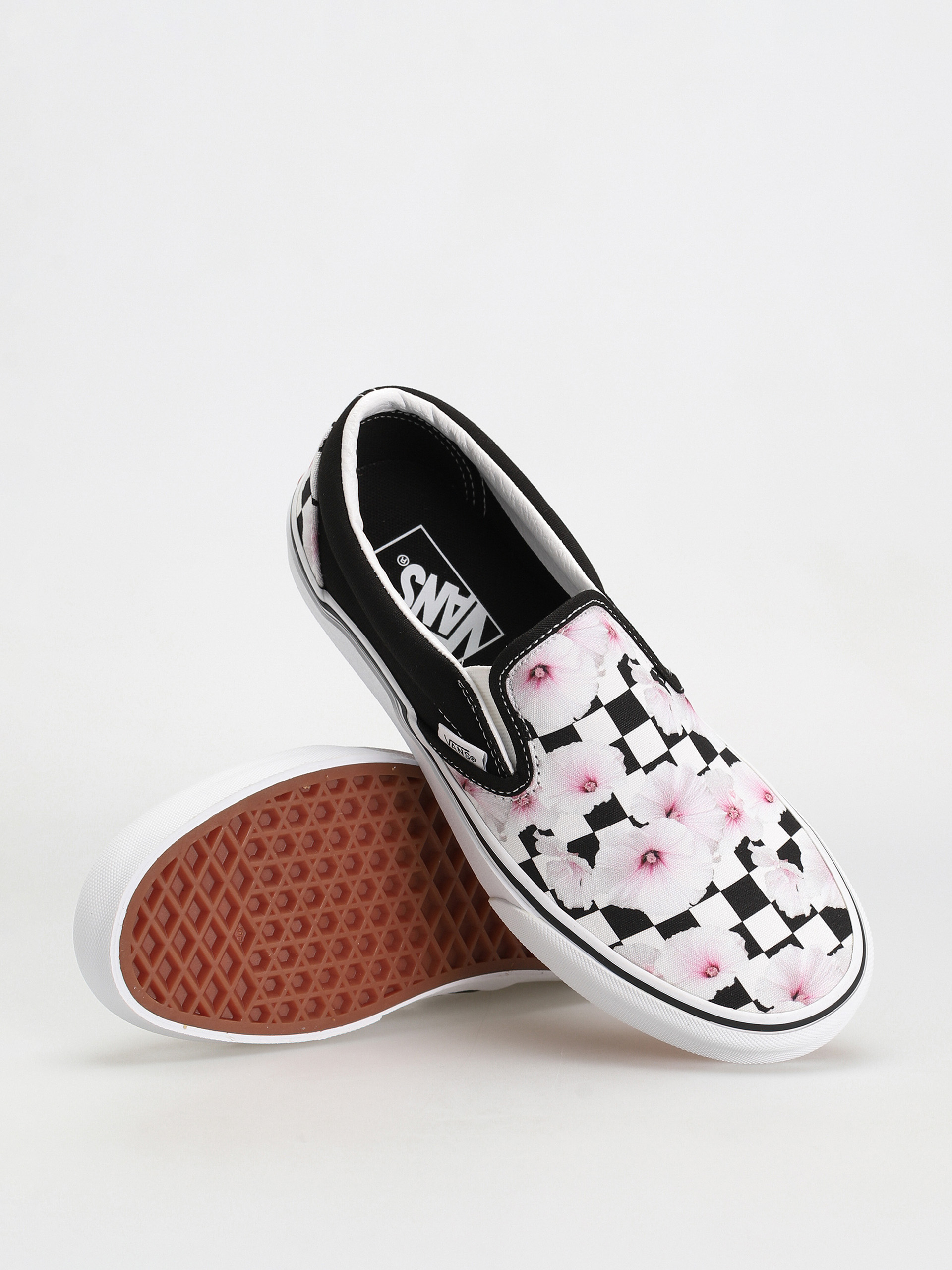 Vans Classic Slip On Cipők Wmn (hibiscus checkerboard black)