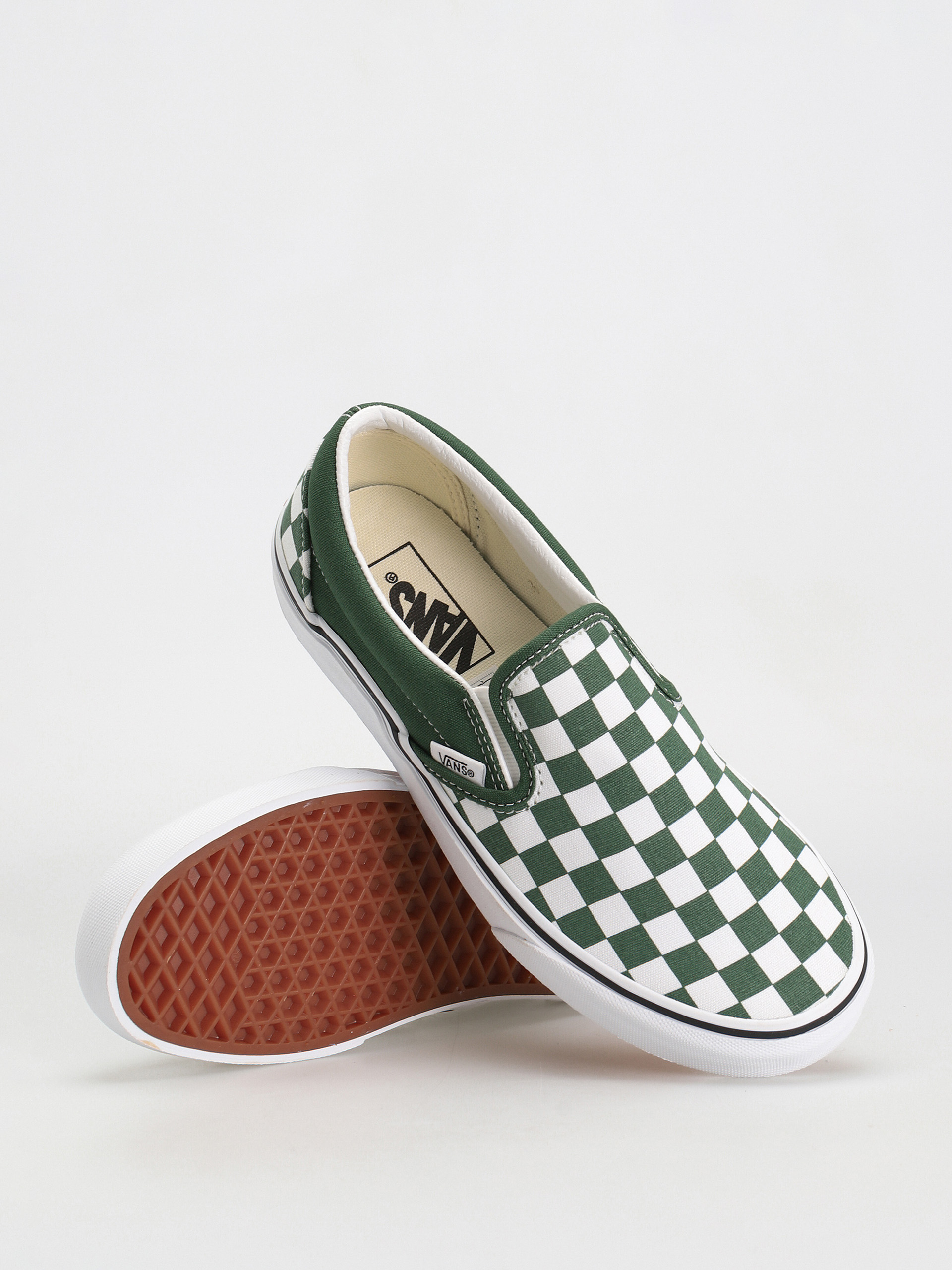 Vans Classic Slip On Cipők (color theory checkerboard greener pastur)