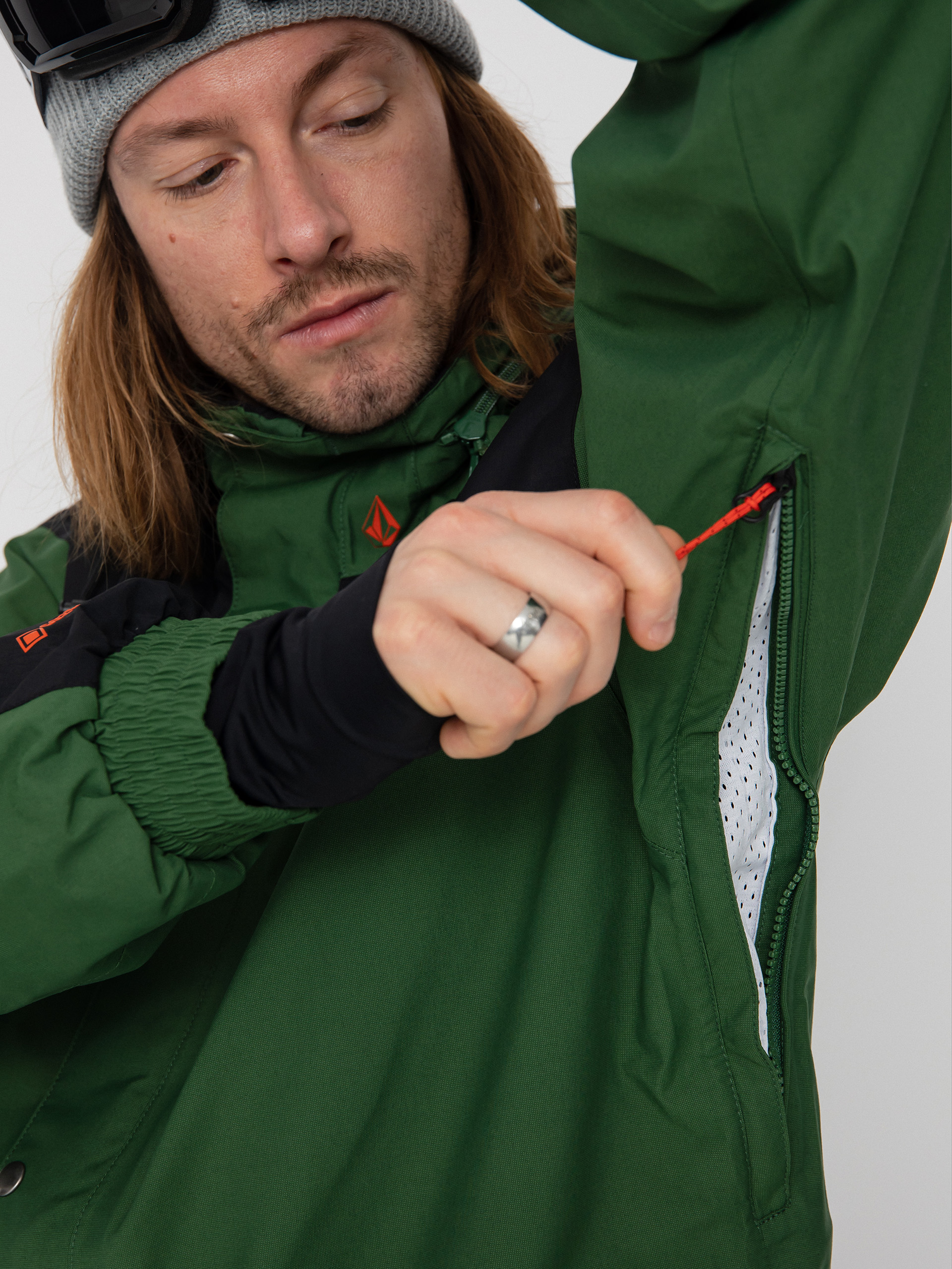 Férfi Volcom Longo Gore Tex Snowboard dzseki (military)