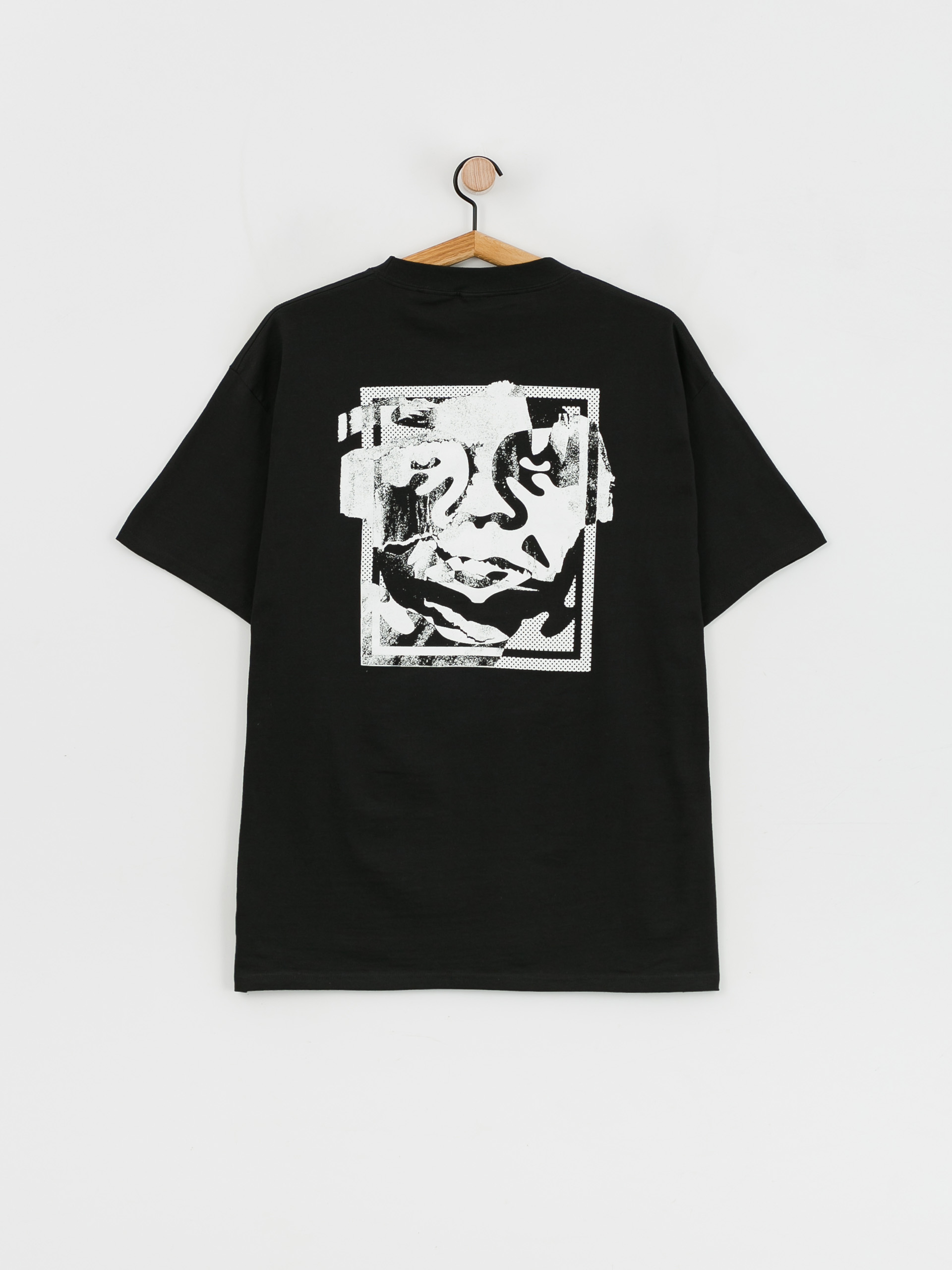 OBEY Torn Icon Face póló (black)
