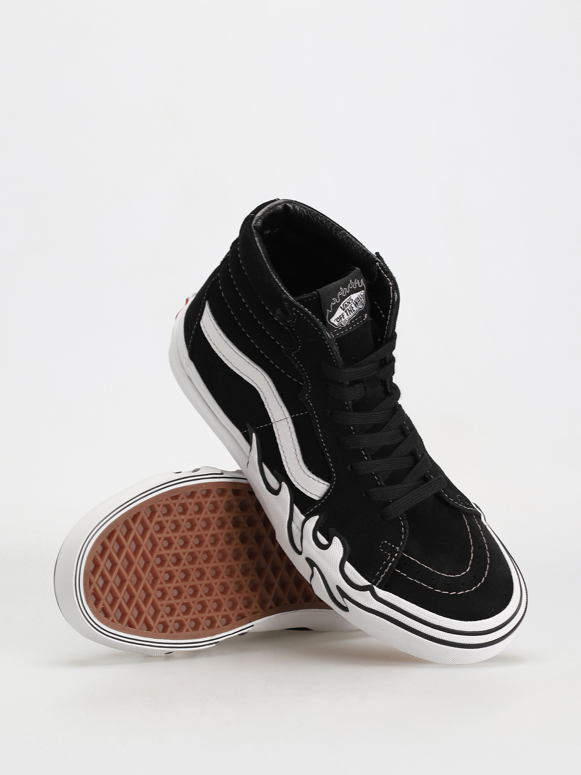 Vans Sk8 Hi Flame Cipők (suede black/white)