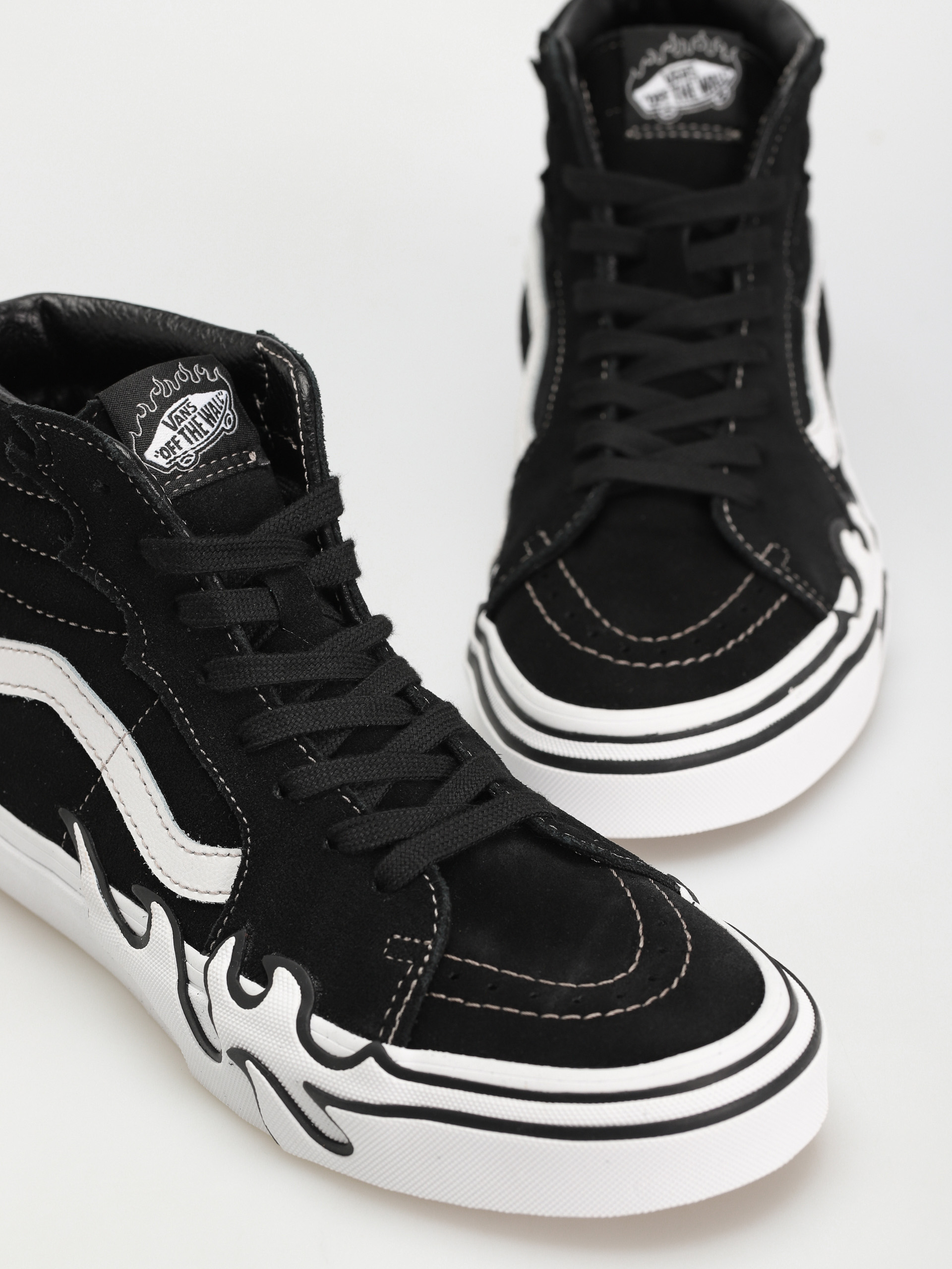 Vans Sk8 Hi Flame Cipők (suede black/white)