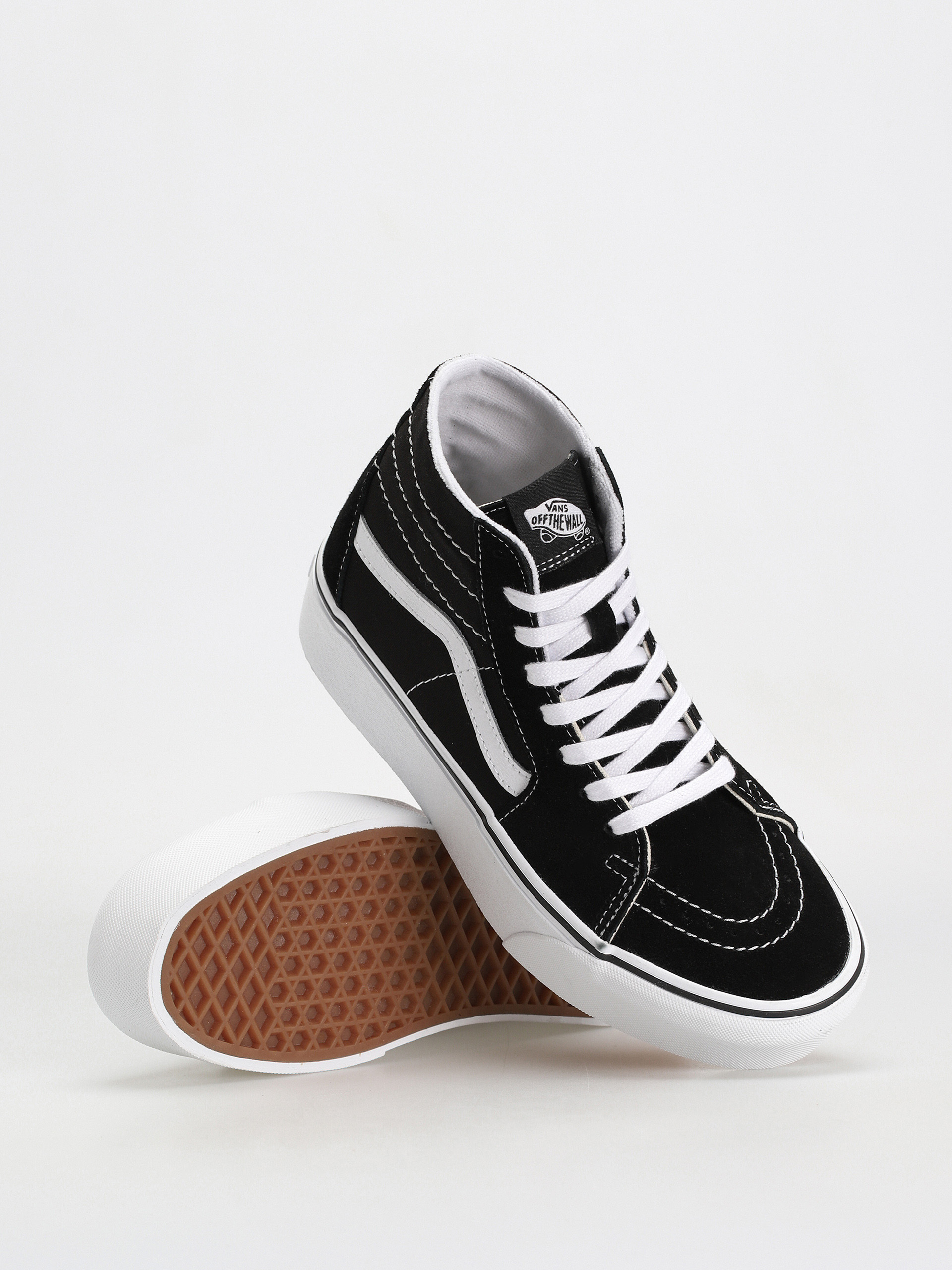 Vans Sk8 Hi Tapered Stackform Cipők Wmn (black/true white)