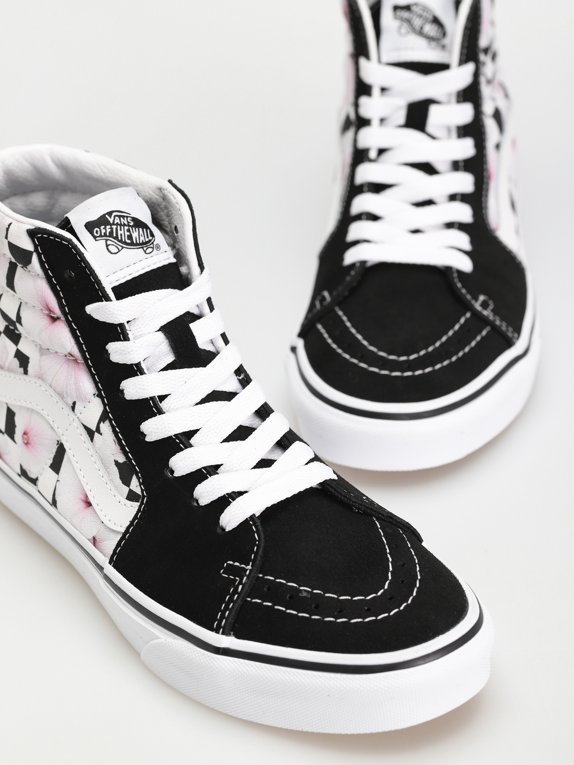 Vans Sk8 Hi Cipők Wmn (hibiscus check black)