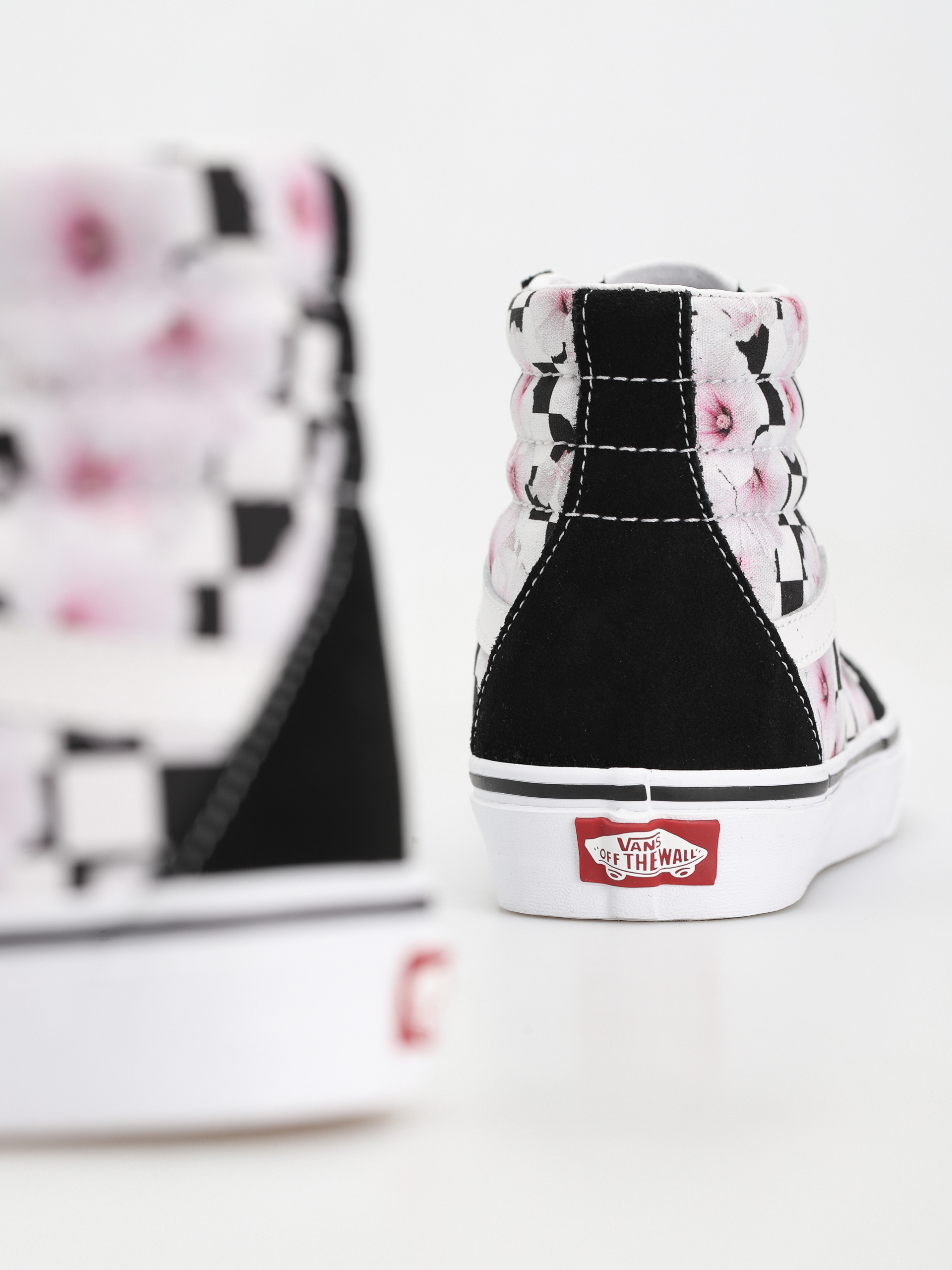 Vans Sk8 Hi Cipők Wmn (hibiscus check black)