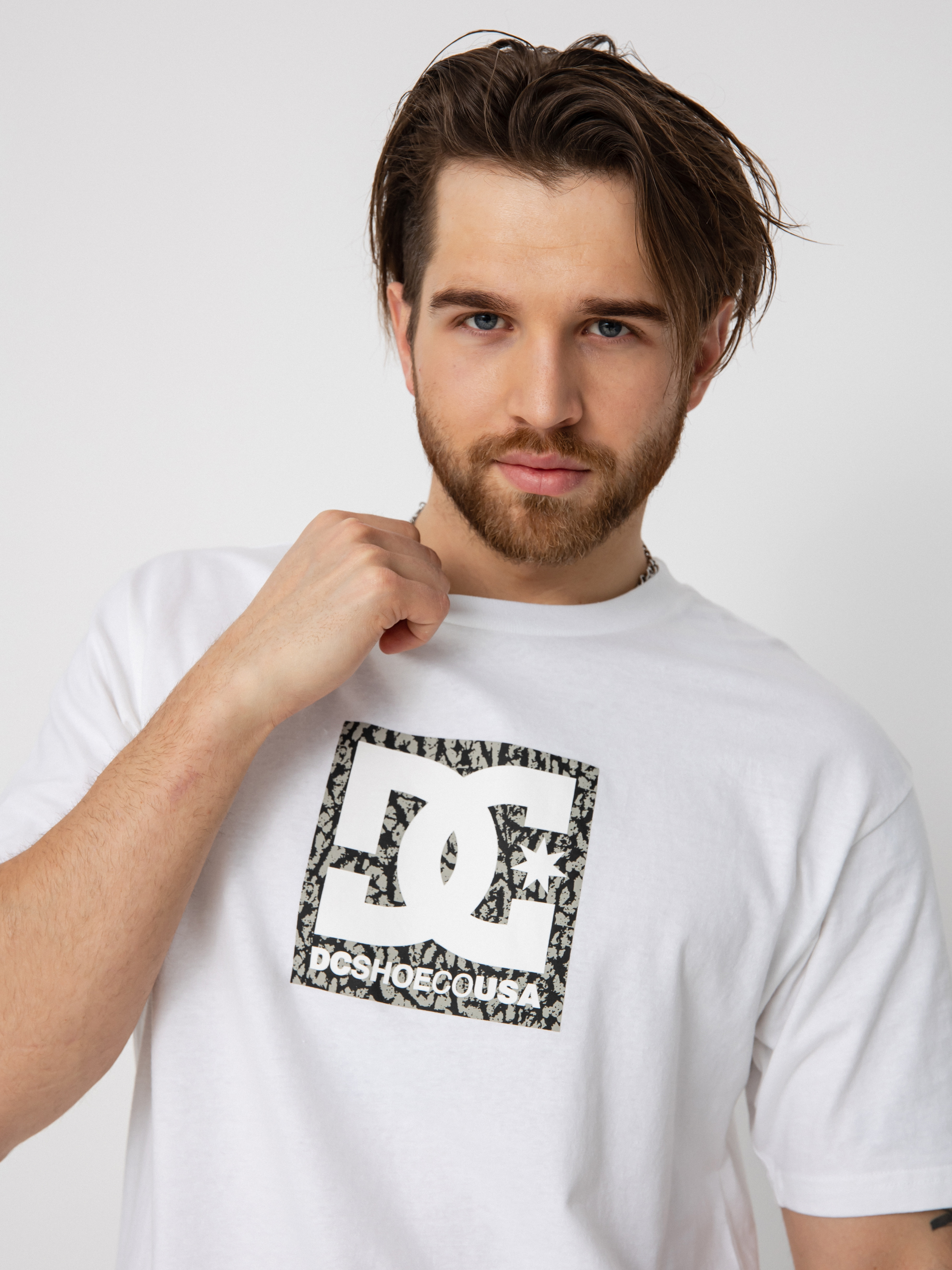 DC Square Star Fill póló (white/elephant)