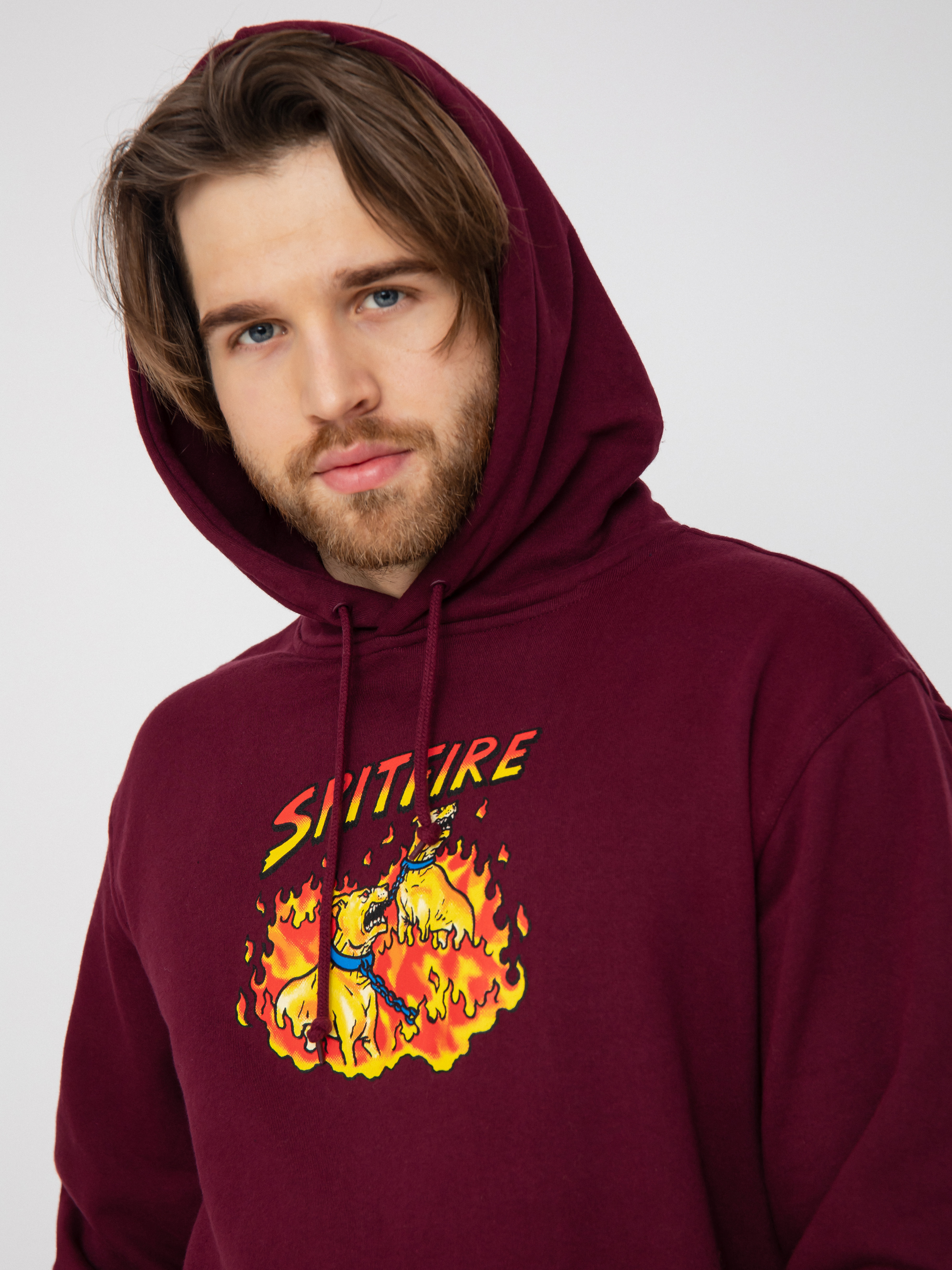 Spitfire Hell Hounds HD Kapucnis pulóver (maroon)