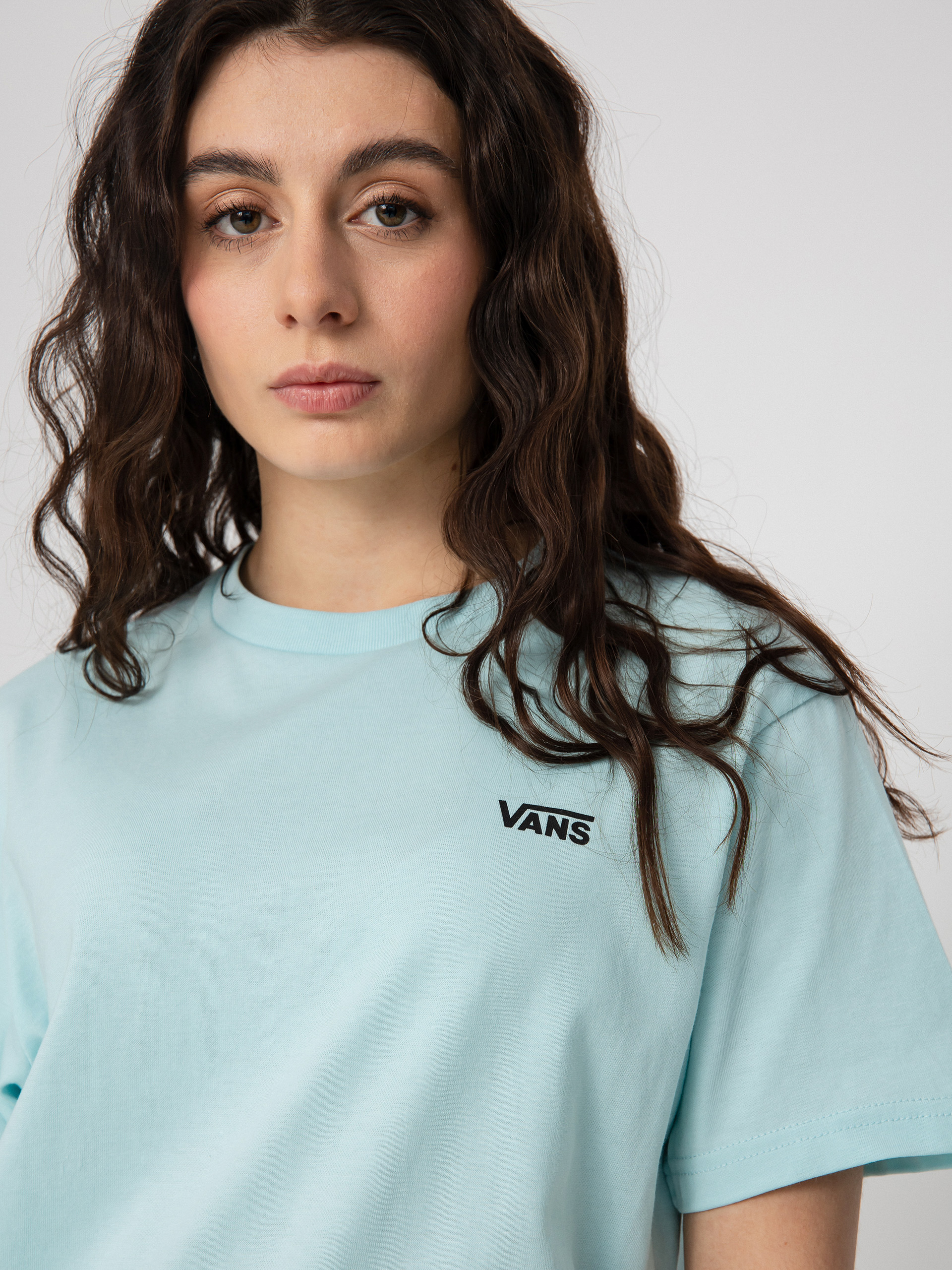Vans Left Chest Logo póló Wmn (blue glow)