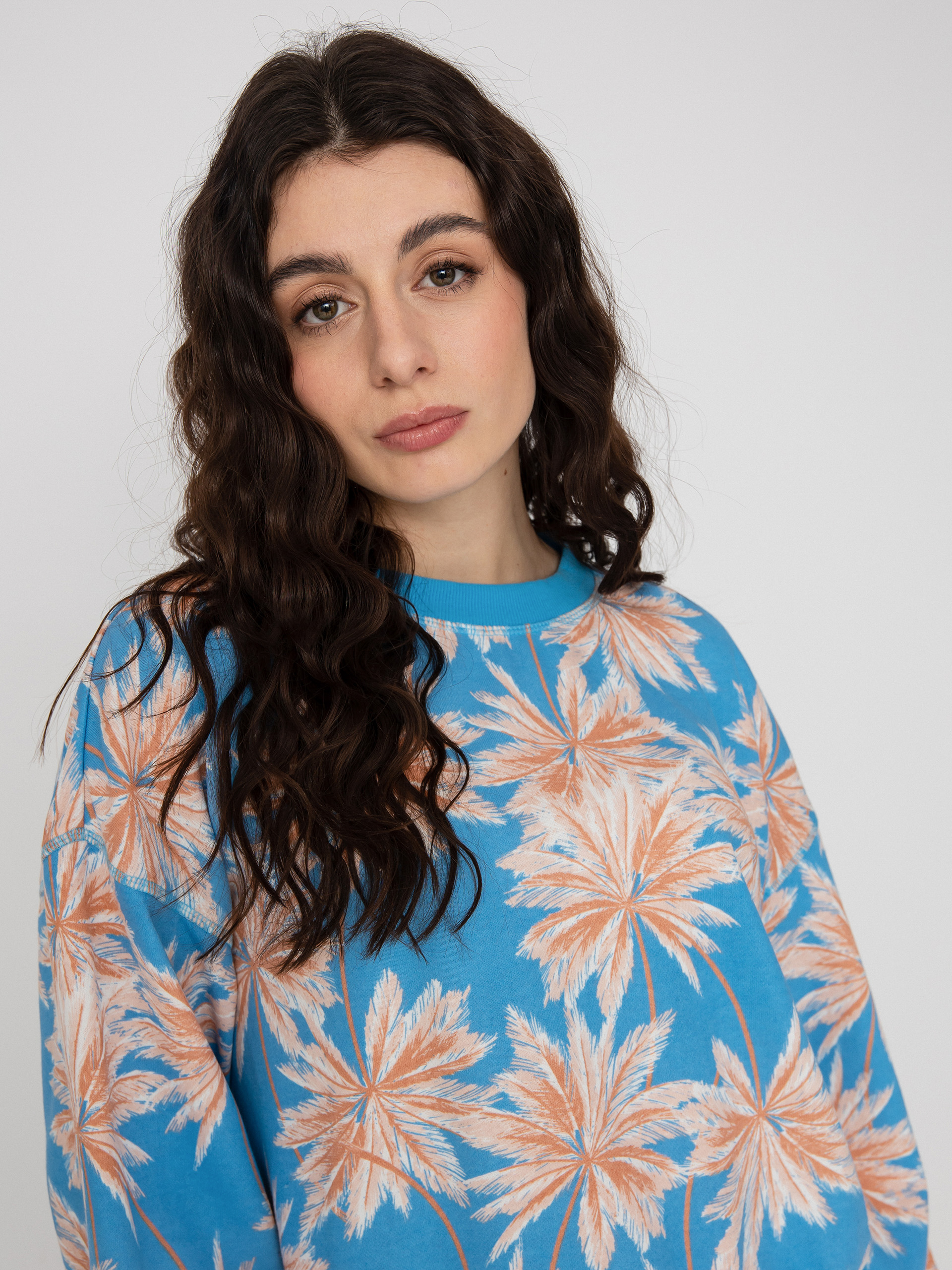 Roxy Off To The Beach Pulóver Wmn (azure blue palm island)