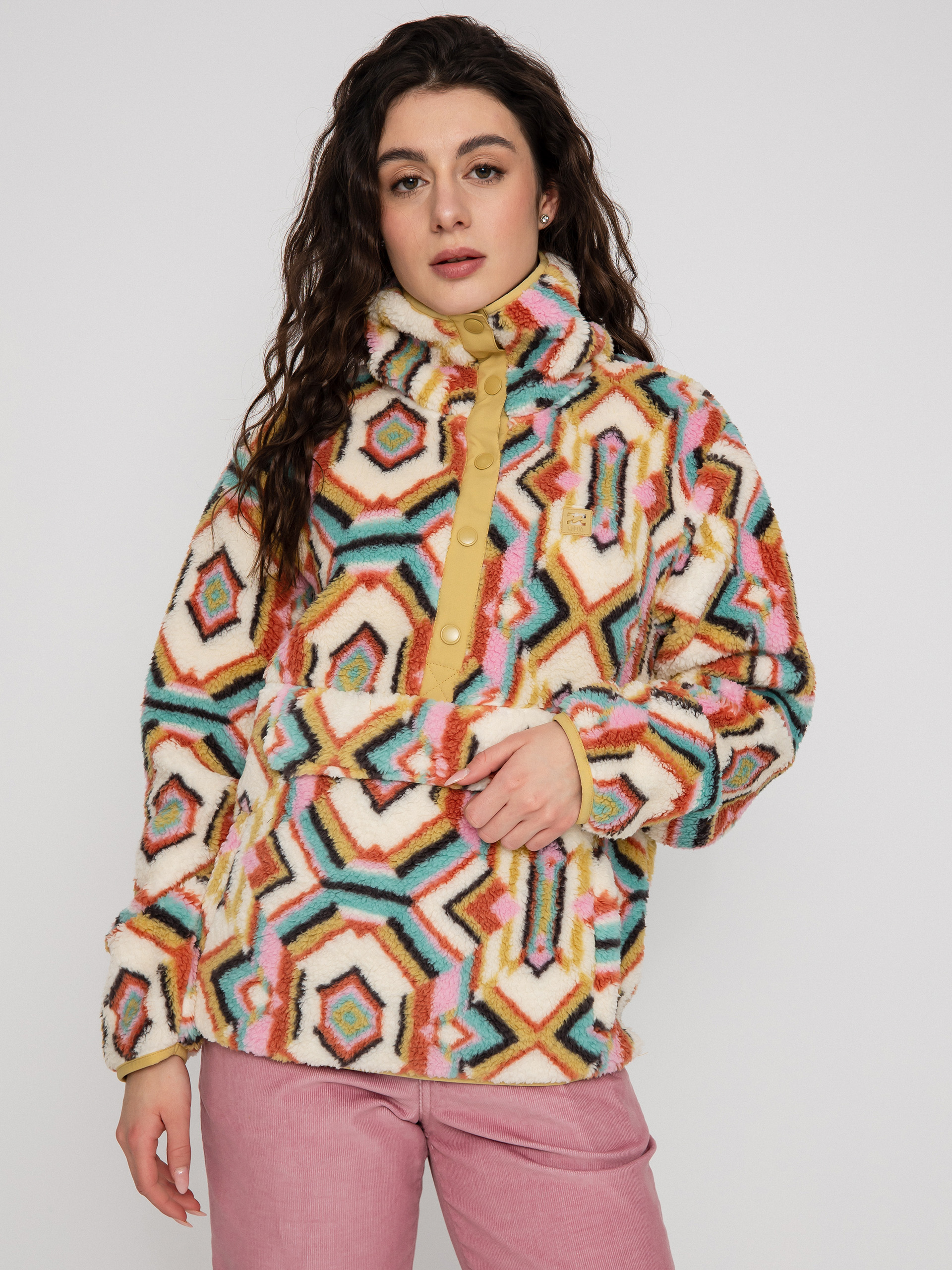 Női Billabong Switchback Pull Polár pulóver (olive it)