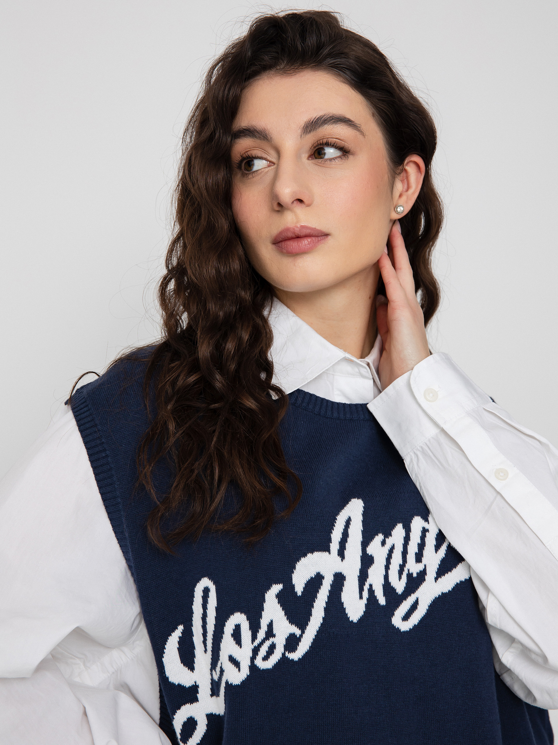 RVCA Hometown Sweater Ves Pulóver Wmn (moody blue)