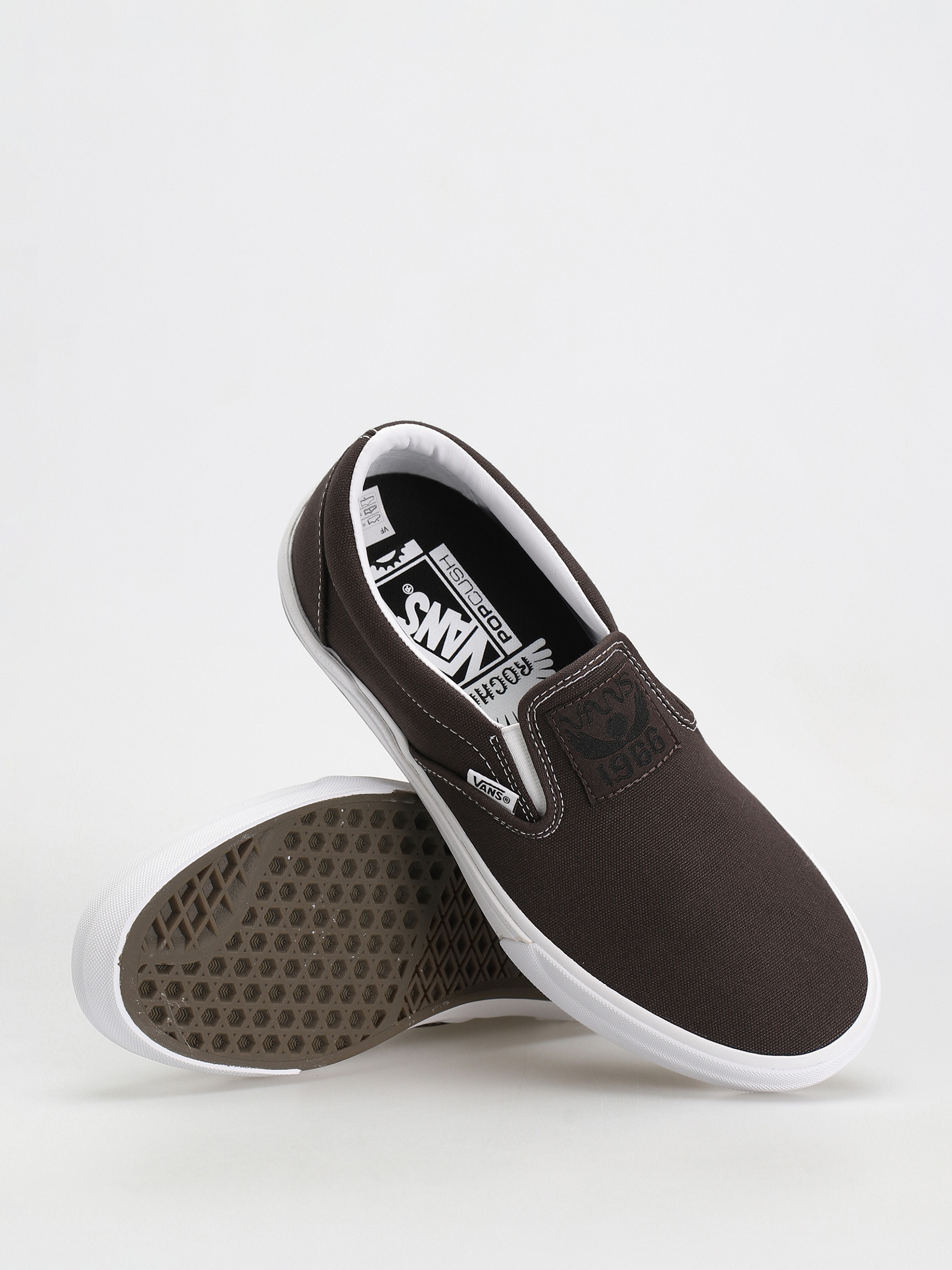 Vans Bmx Slip On Cipők (dakota roche brown/white)