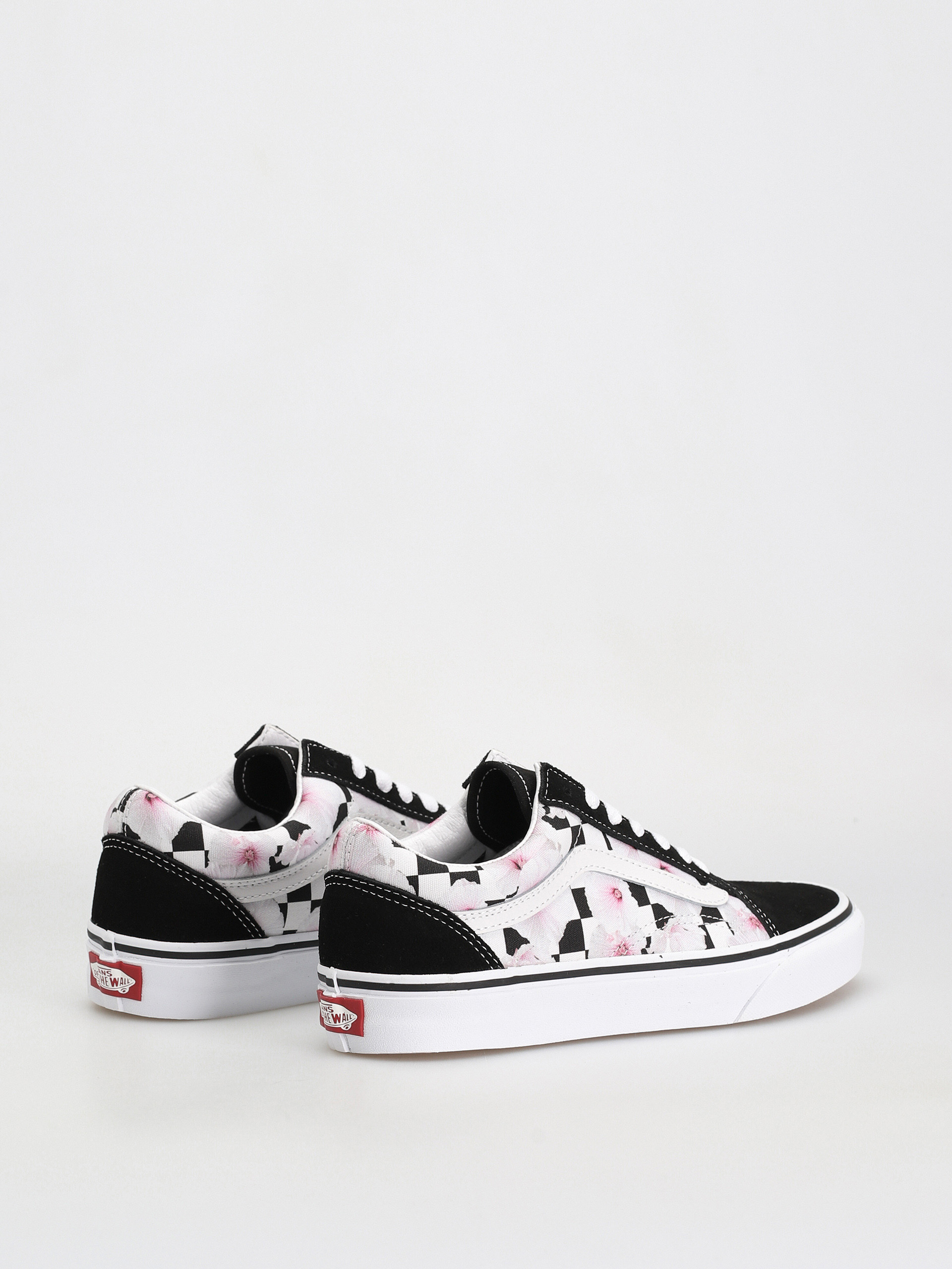 Vans Old Skool Cipők Wmn (hibiscus checkerboard black)
