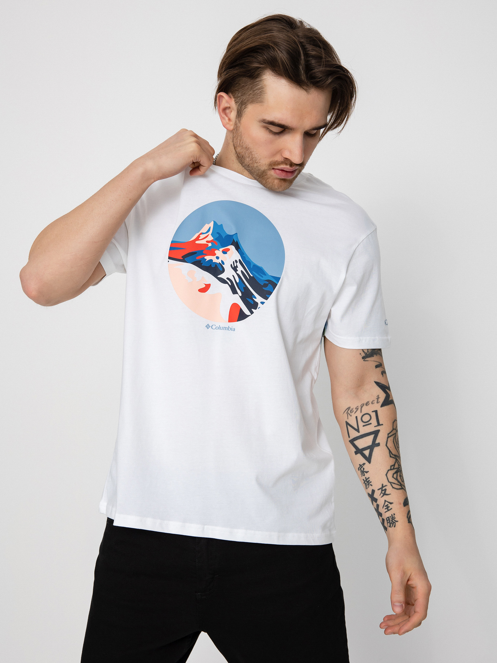 Columbia Path Lake póló (white/scoped/r)