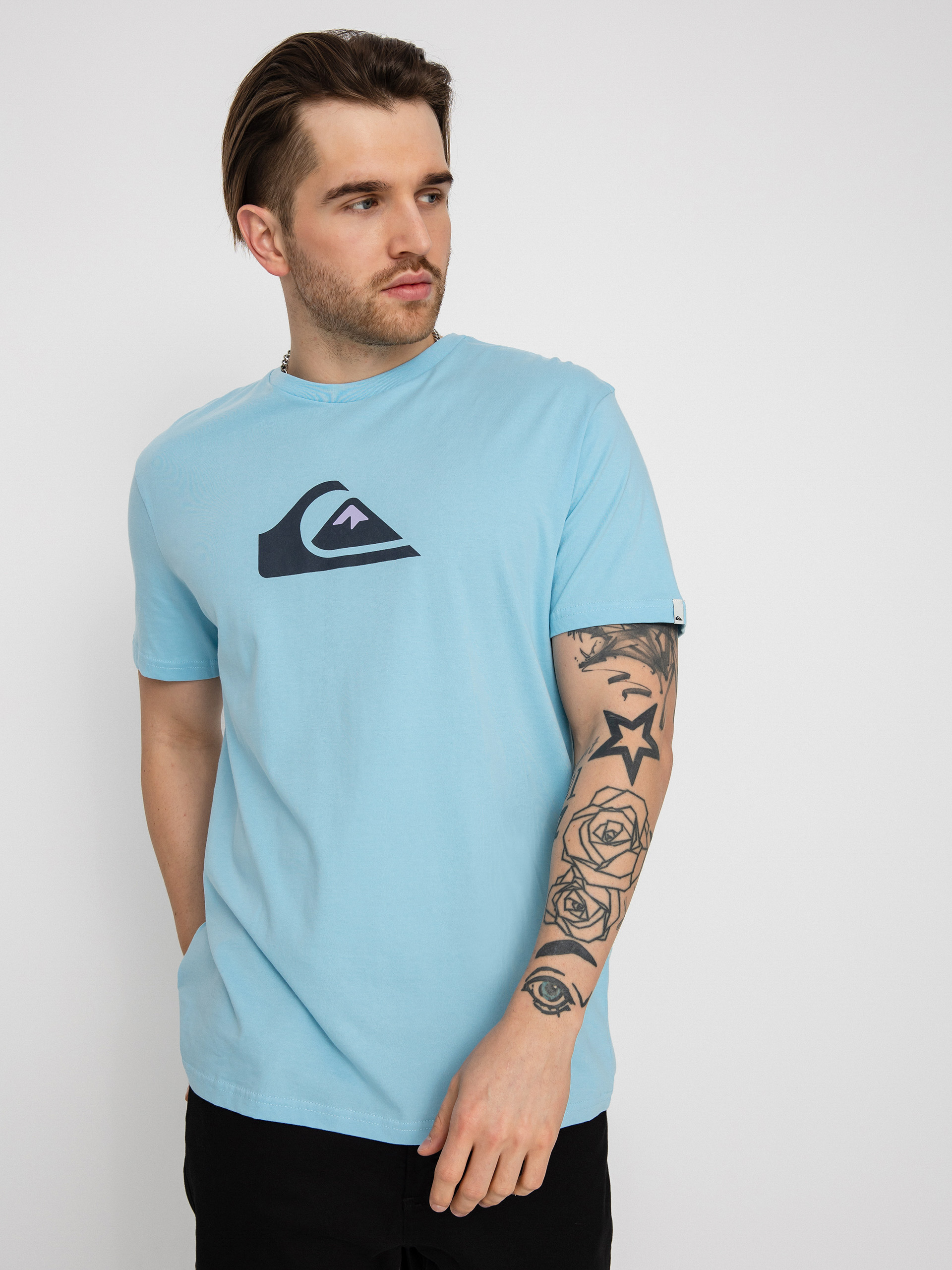 Quiksilver Comp Logo póló (sky blue)