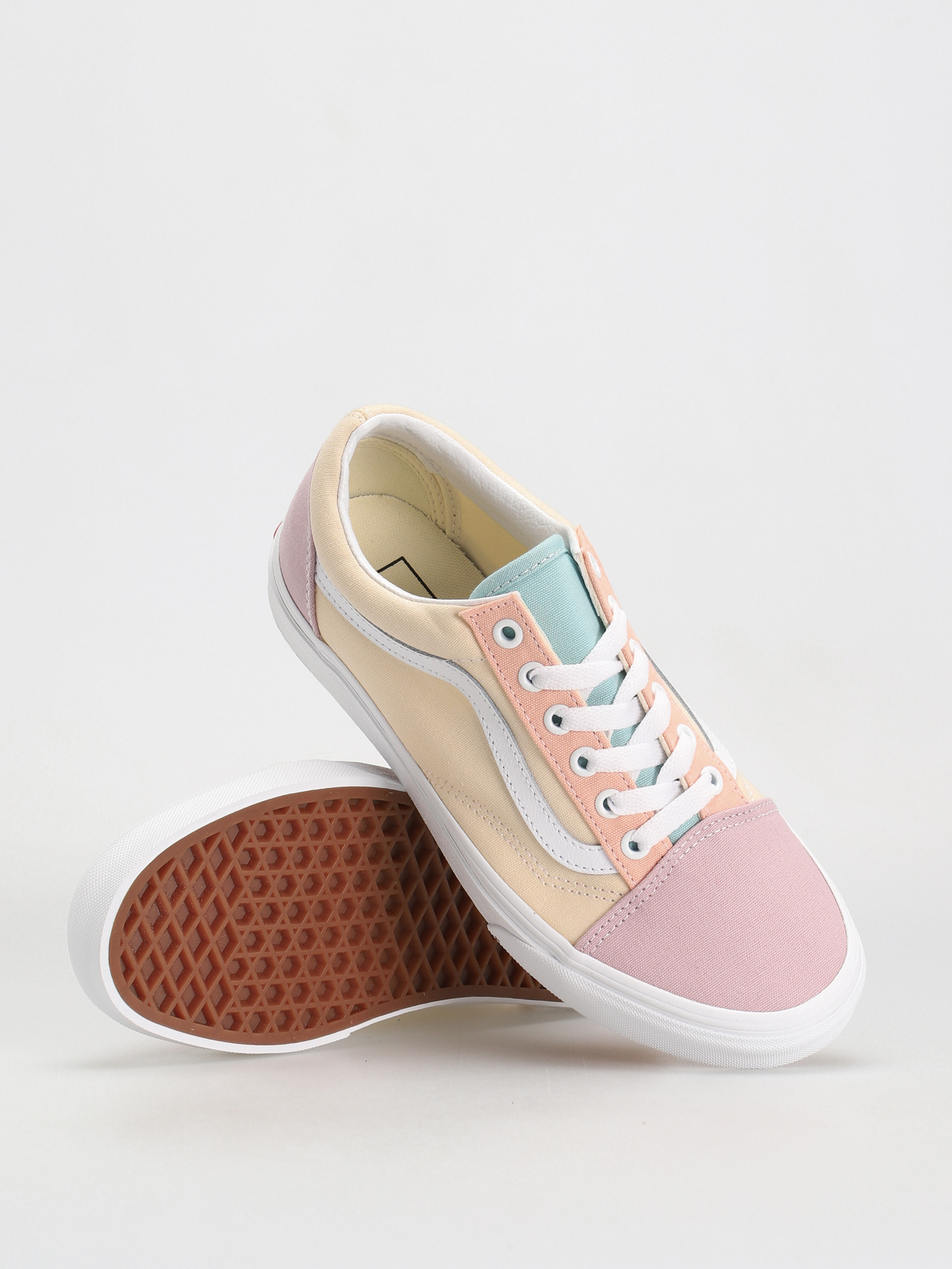 Vans Old Skool Cipők Wmn (pastel block multi/true white)